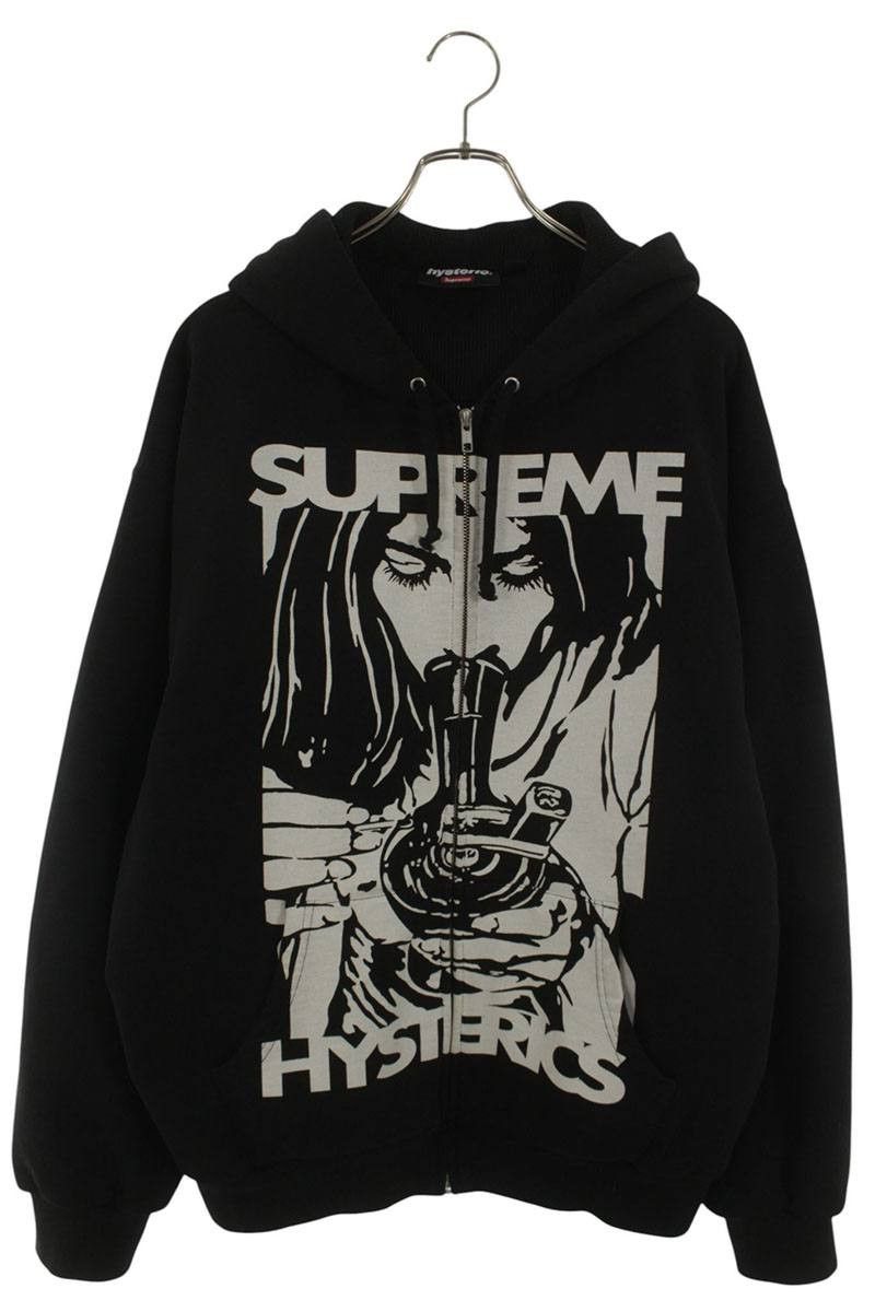 Supreme Supreme 14FW USA 3M Reflective Logo Thermal Zip Up Hoodie