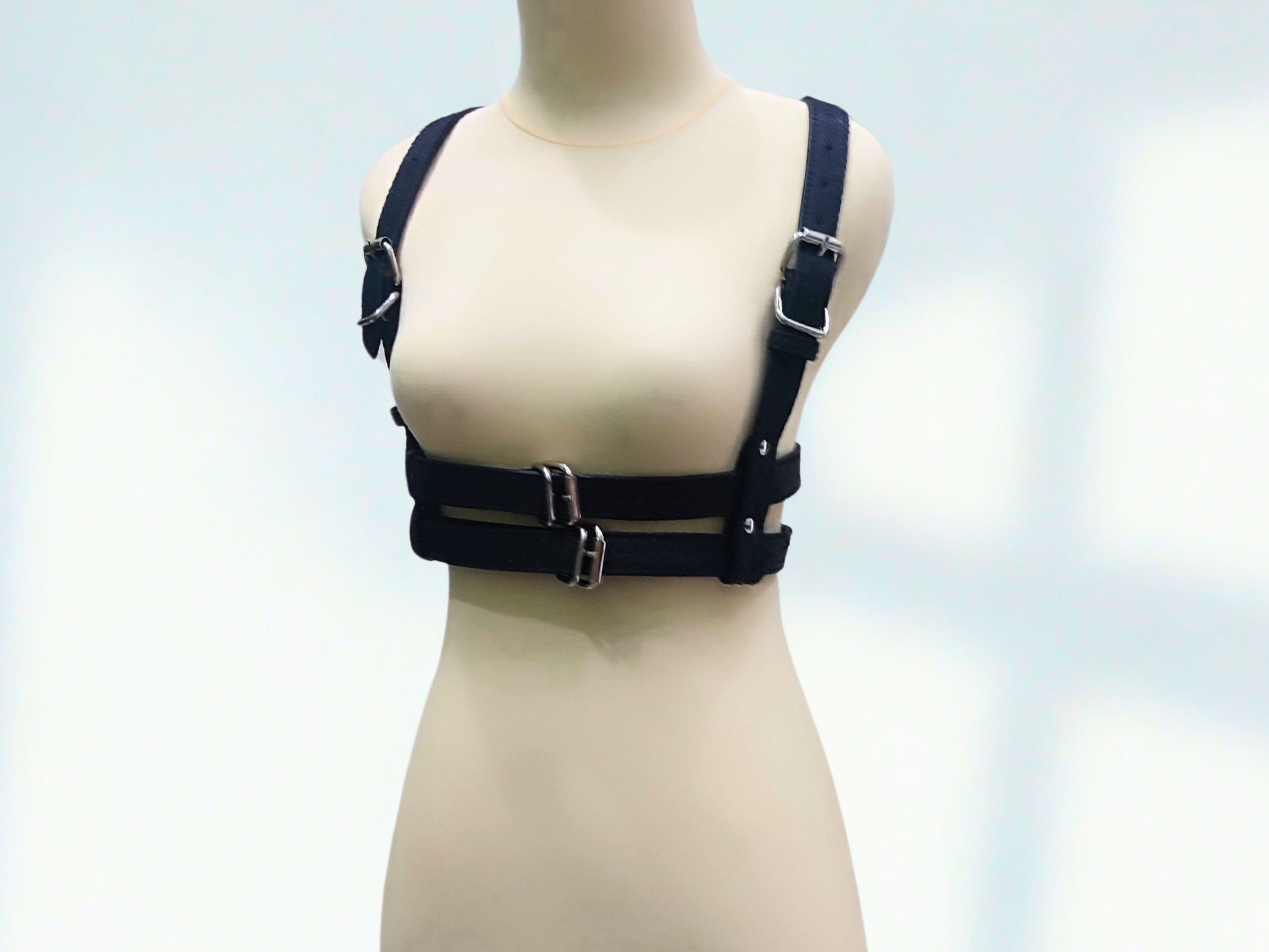 Handmade Snakeskin Leather Harness Double Waist Belt Y Strap Size ONE SIZE - 2 Thumbnail