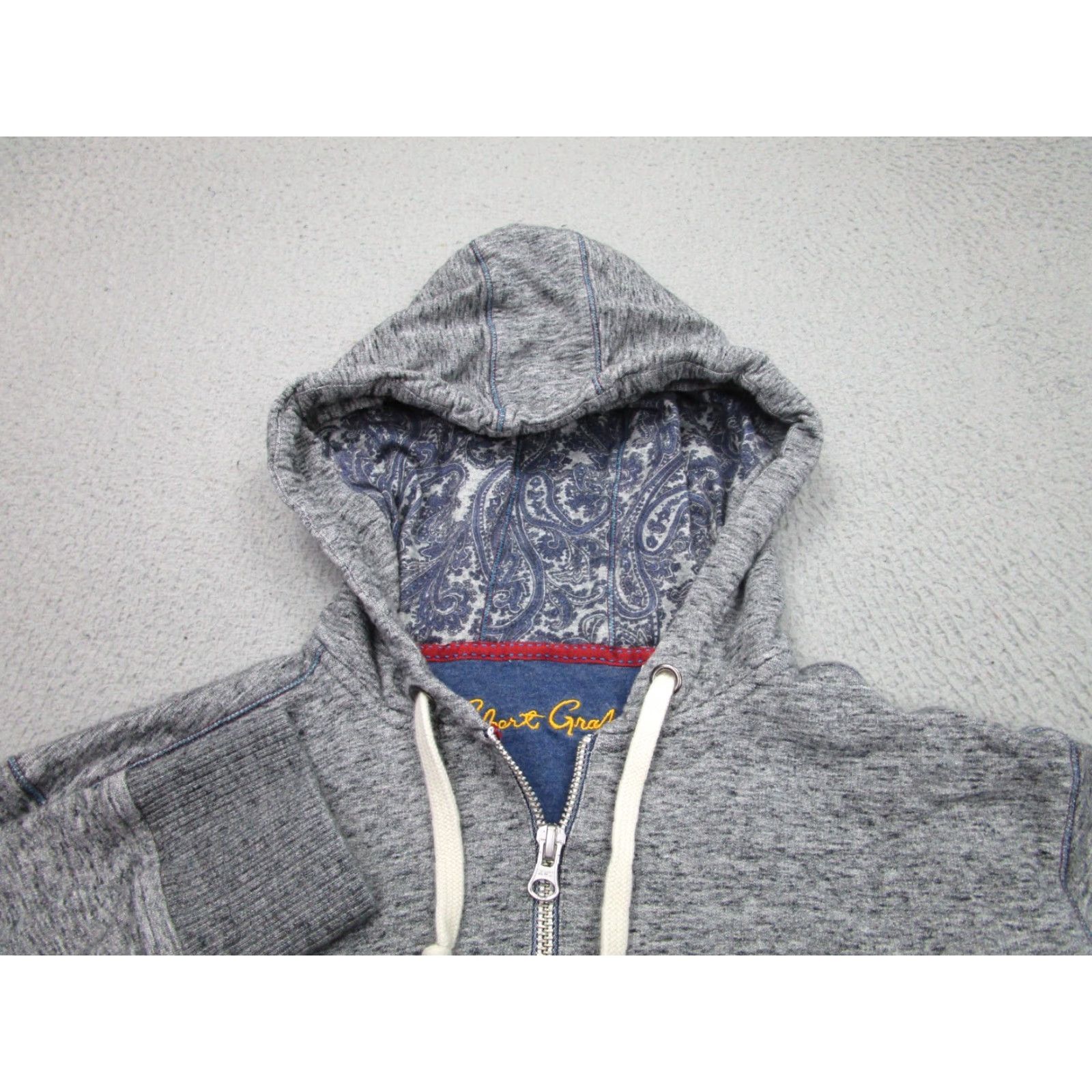 Robert Graham Robert Graham Hoodie Men M Gray Pullover 1/4 Zip Hooded Pockets Logo Sweater Sweatshirt Classic Knit Size US M / EU 48-50 / 2 - 3 Thumbnail