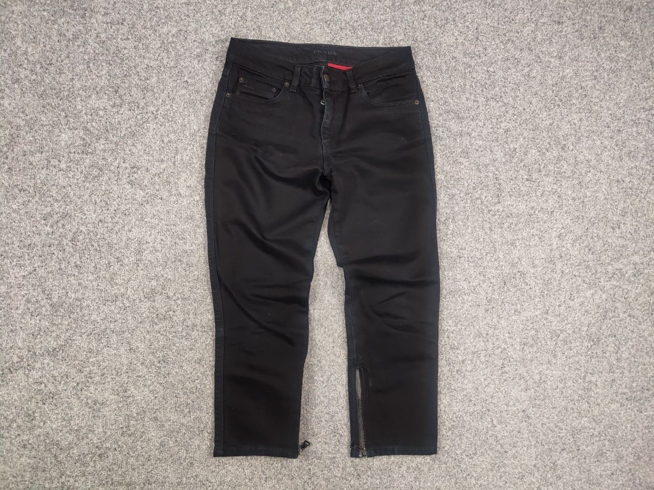 Prada Vintage Prada Crop Dark Blue Denim Womens Jeans Zipper Y2K Size 27" / US 4 / IT 40 - 2 Thumbnail