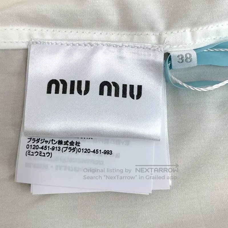 Miu Miu Miu Miu White Cotton Women's Shirt . Size S / US 4 / IT 40 - 6 Thumbnail