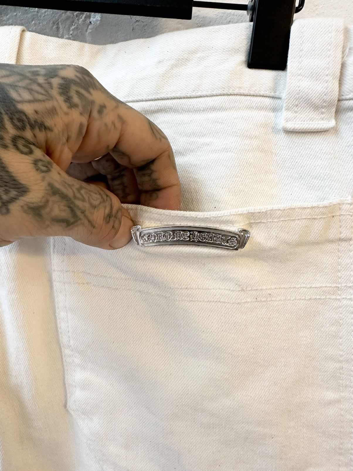 Chrome Hearts Chrome Hearts LONG carpenter 3/4 double knee denim shorts Size US 31 - 9 Thumbnail