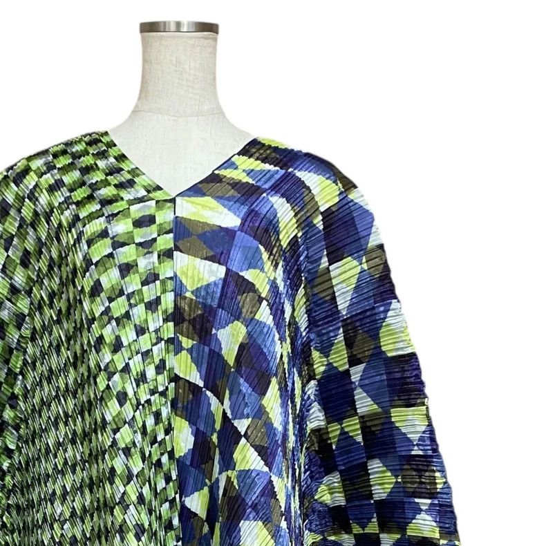 Issey Miyake Issey Miyake Blue and green Mosaic top Size S / US 4 / IT 40 - 3 Thumbnail
