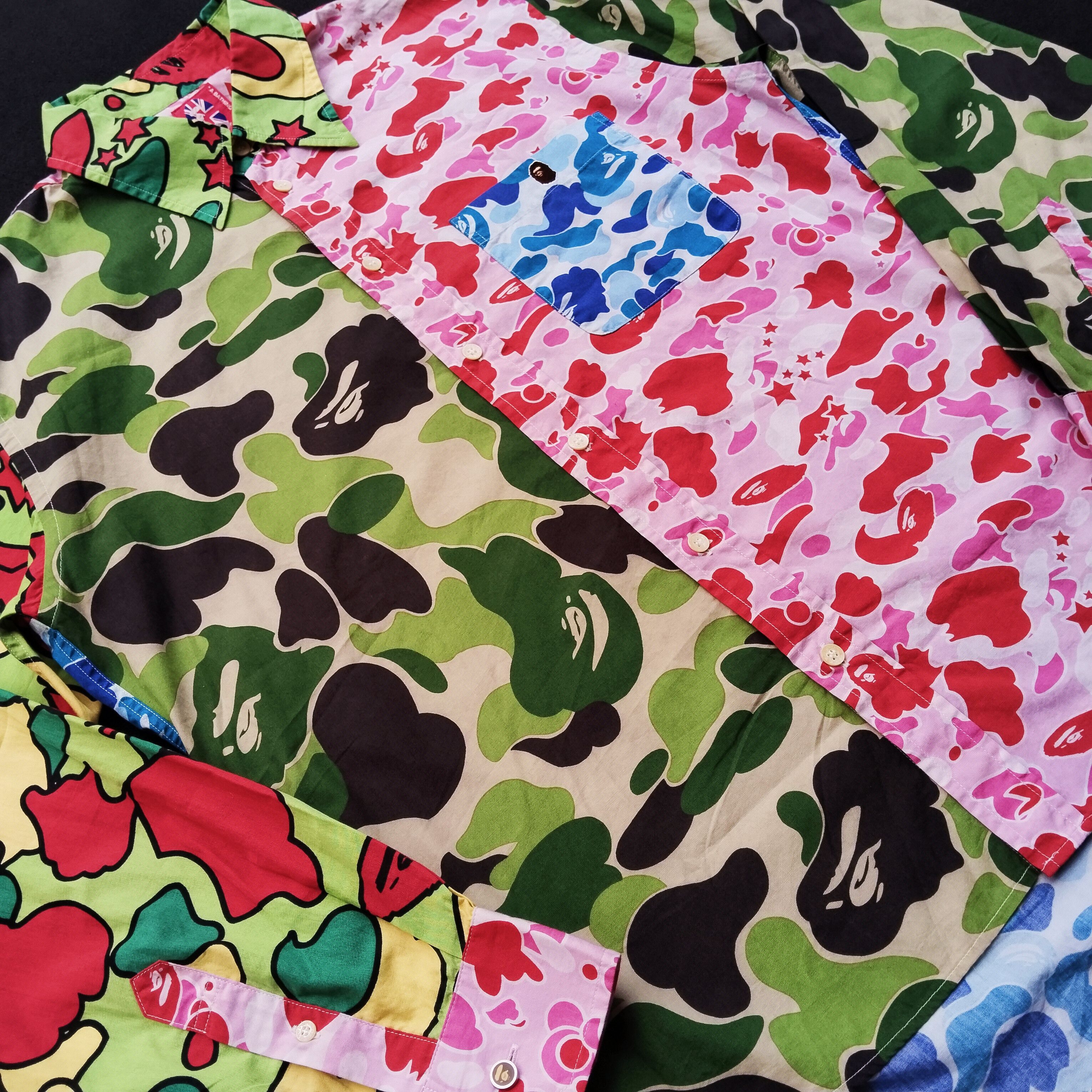 Bape 2002 Vintage Bape Crazy Camo Button Up Size US L / EU 52-54 / 3 - 2 Thumbnail