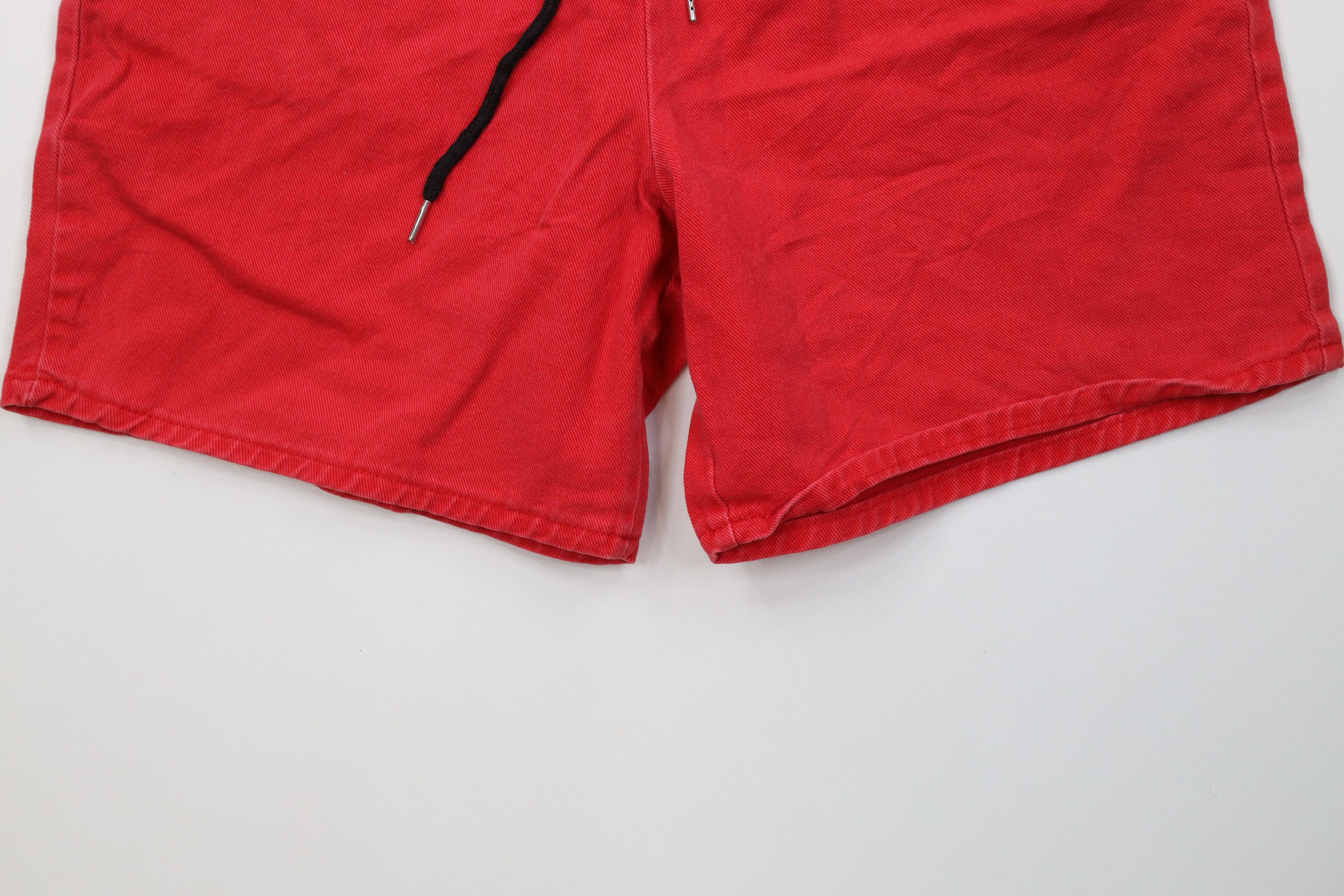 Vintage Vintage 90s Streetwear Blank Above Knee Denim Shorts Red USA Size US 32 / EU 48 - 4 Thumbnail