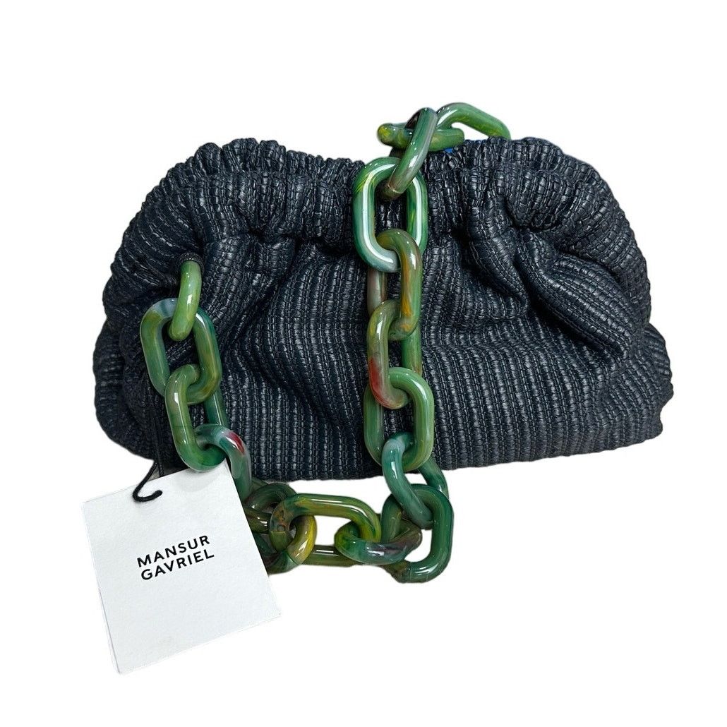 Mansur Gavriel Mansur Gavriel Twist Mini Cloud Raffia Clutch Bag Size ONE SIZE - 7 Thumbnail