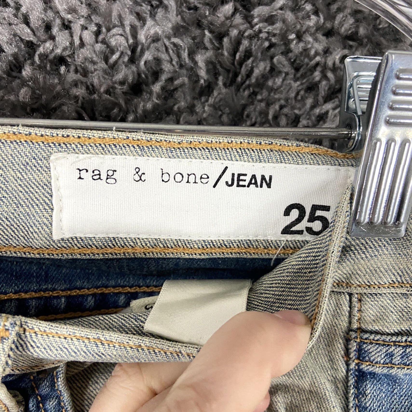 Rag & Bone RAG & BONE Distressed Skinny Jeans Women’s 25 Blue Size 42" / US 20 - 6 Thumbnail