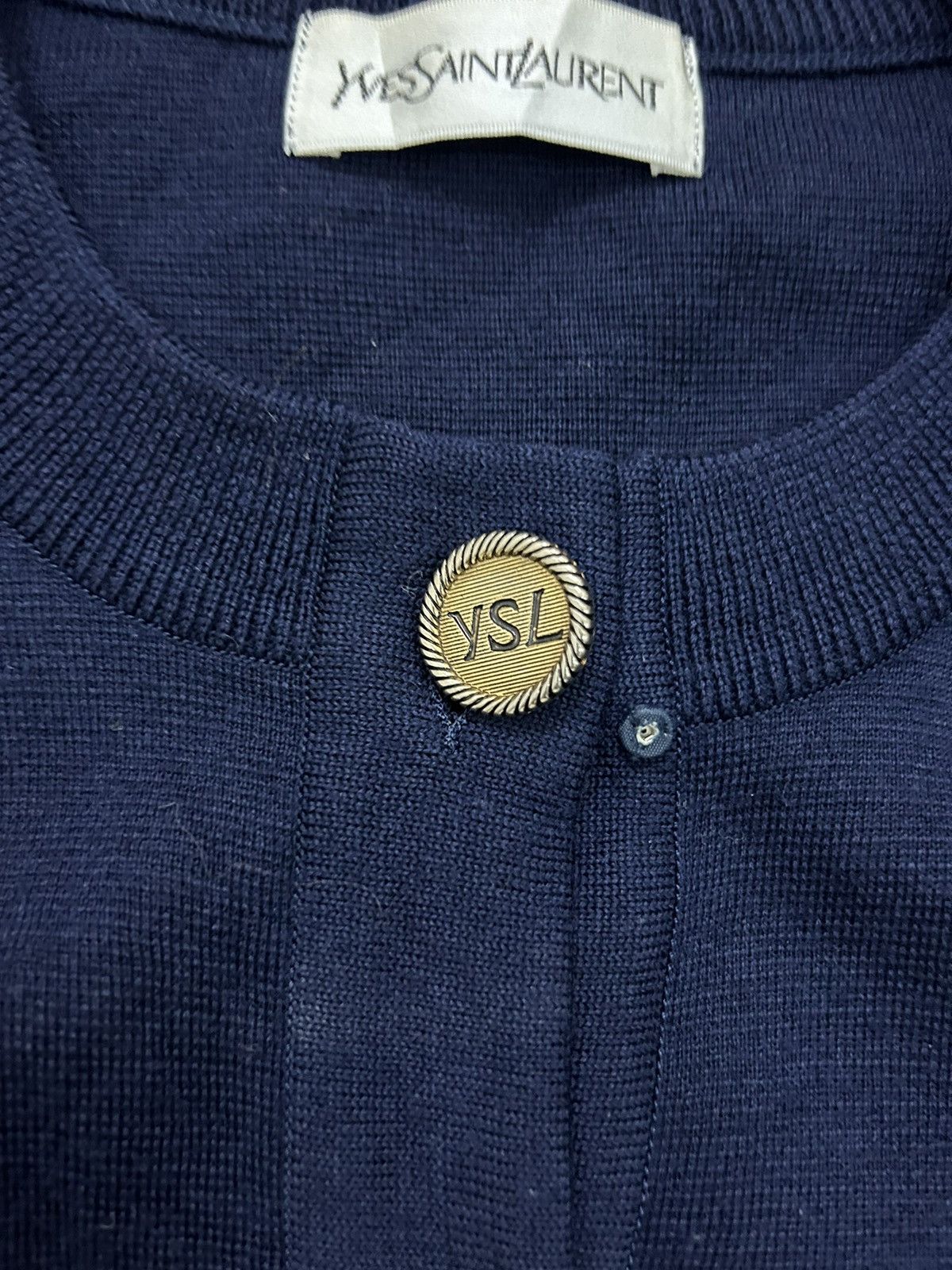 Vintage × Yves Saint Laurent Vintage Yves Saint Laurent big button logo Size M / US 6-8 / IT 42-44 - 6 Thumbnail