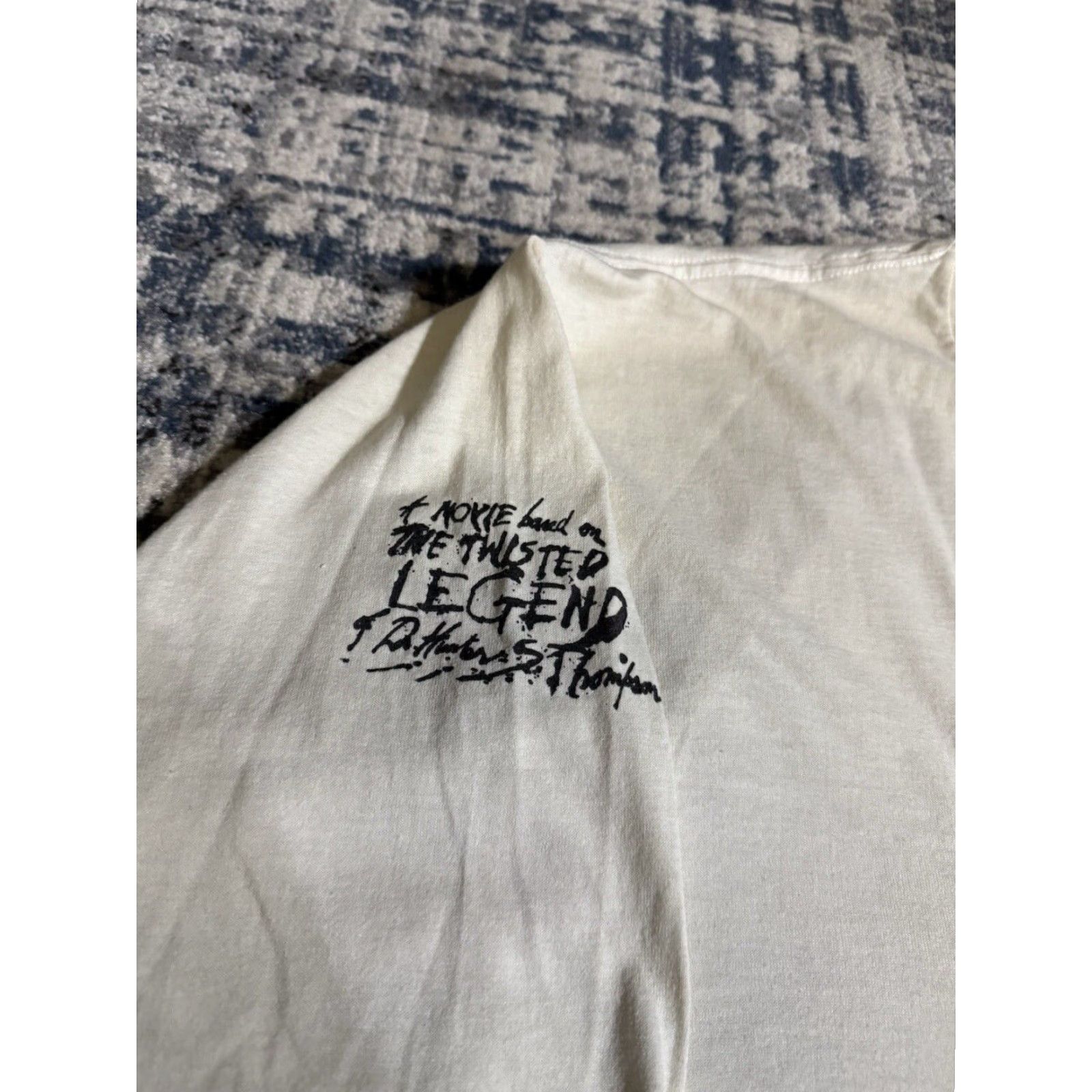 Vintage VINTAGE National 80s Where The Buffalo Roam T Shirt XL Men White Cotton Graphic Print Crew Neck Long Sleeve Logo Movie Band Art Womens? Size US XL / EU 56 / 4 - 3 Thumbnail