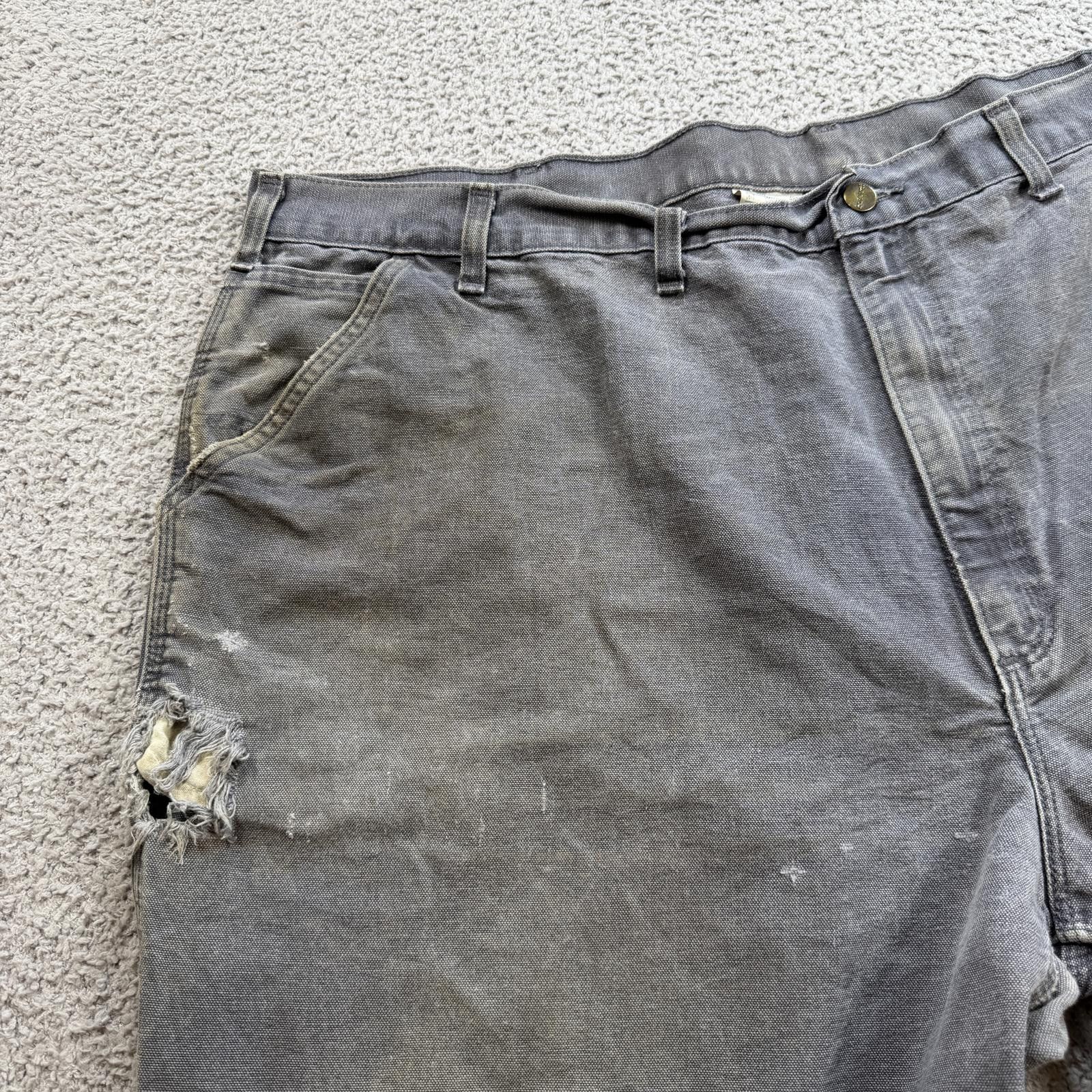 Carhartt Carhartt B11 Dungaree Work Pants Mens 50x30 Gray Fade Work Size US 44 / EU 60 - 8 Thumbnail