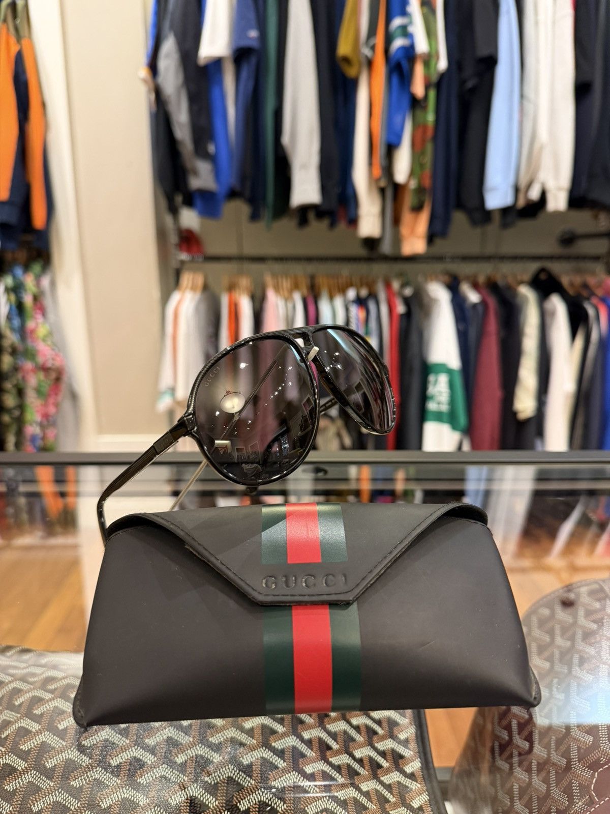 Gucci Gucci GG1622/S Retro Aviator - Black Size ONE SIZE - 2 Thumbnail