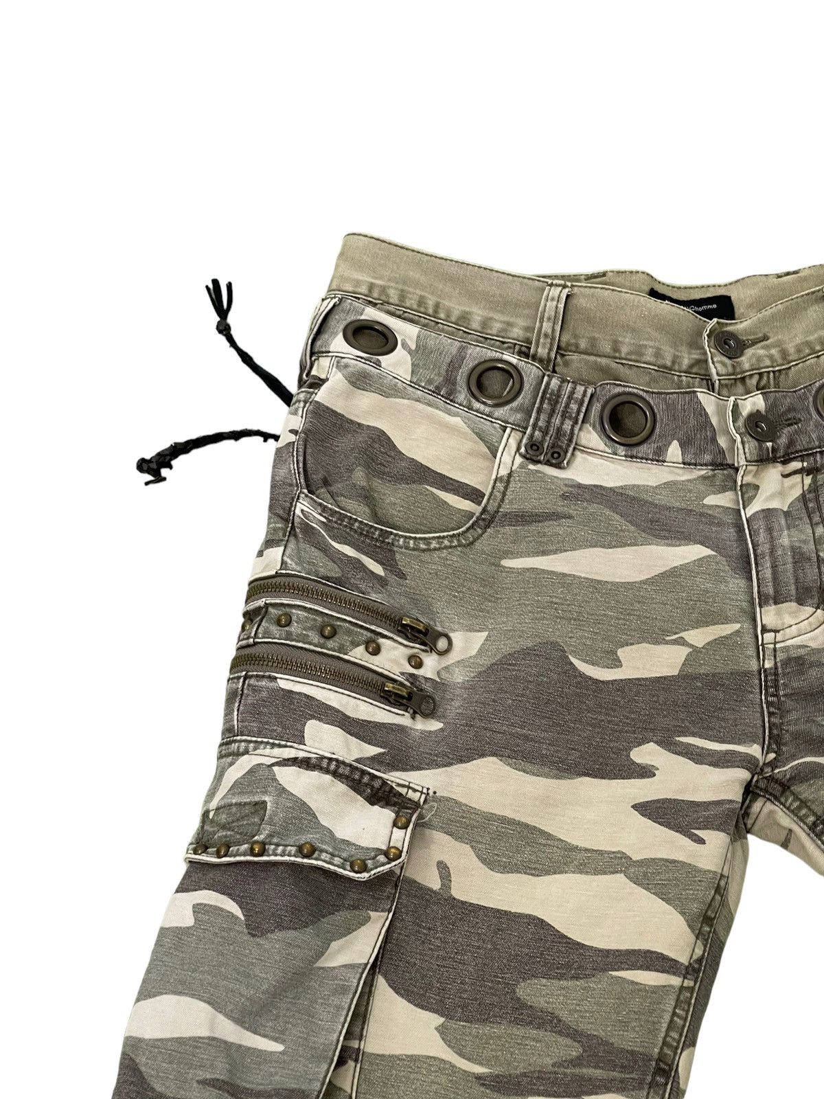 Japanese Brand Double Waist Cargo In The Attic Homme Camo Regular 7🟦9 Size US 31 - 8 Thumbnail