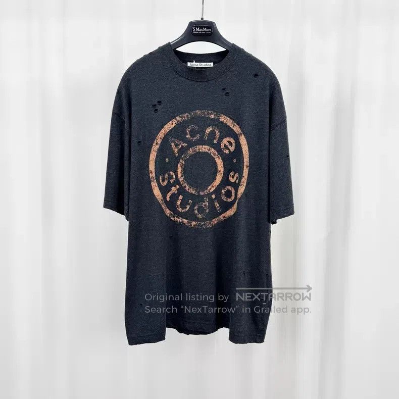 Acne Studios Acne Studios 25ss Aged Logo Destroyed Short Sleeve Size US M / EU 48-50 / 2 - 1 Thumbnail