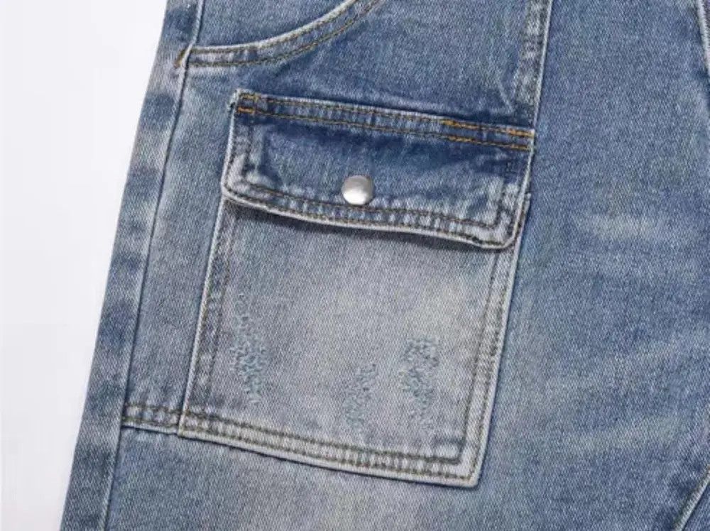 Japanese Brand × Jean Baggy Cargo Carpenter Blue Denim Jeans Size US 28 / EU 44 - 4 Thumbnail