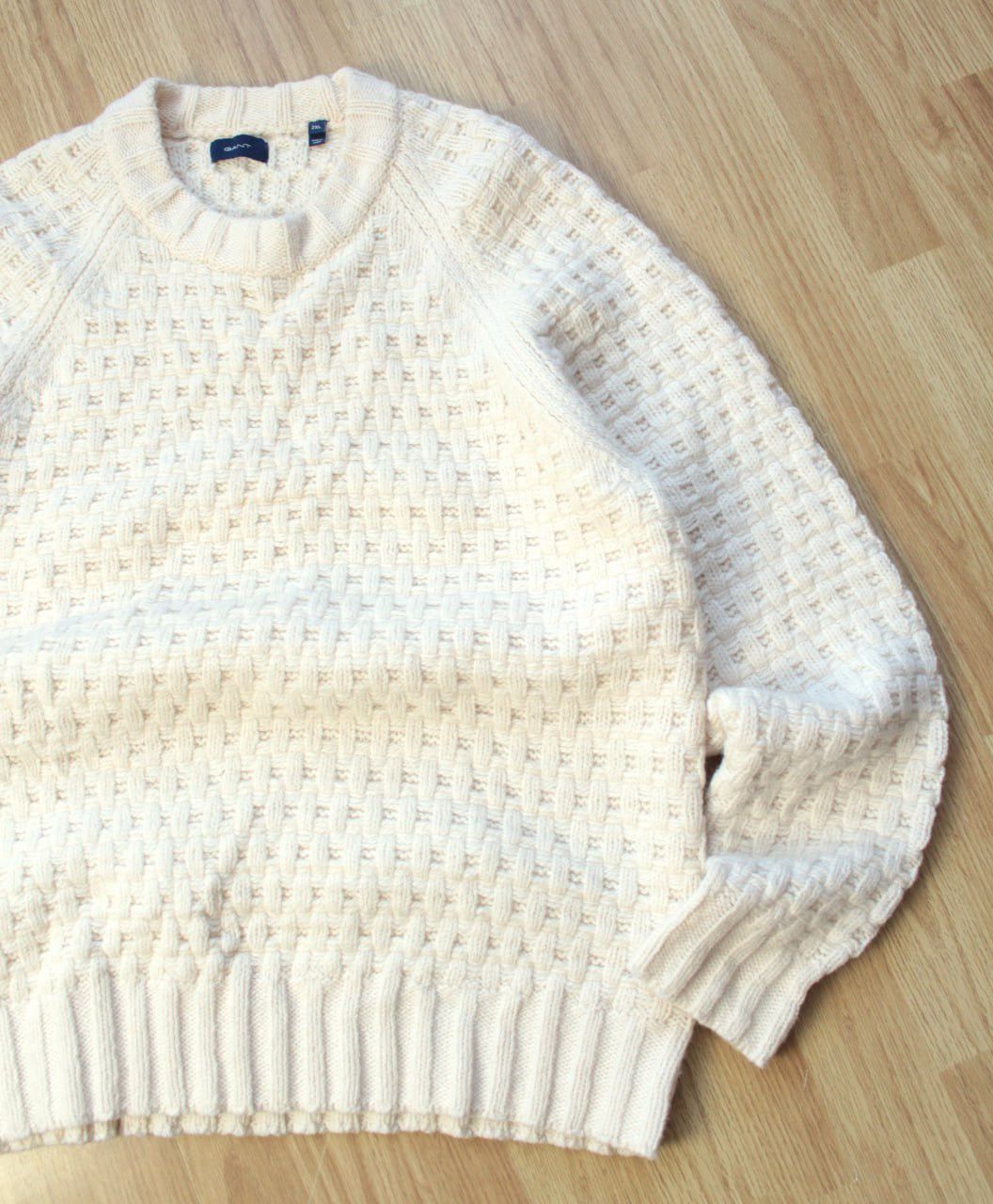 Gant 🔥 GANT Cable Knit Wool Sweater Pullover Vintage Cream Size US XXL / EU 58 / 5 - 1 Thumbnail