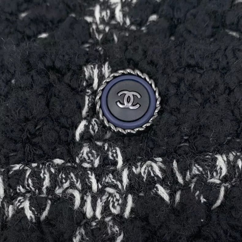 Chanel Chanel Black chain woven wool long-sleeved coat 2504-Nextar Size XS / US 0-2 / IT 36-38 - 6 Thumbnail