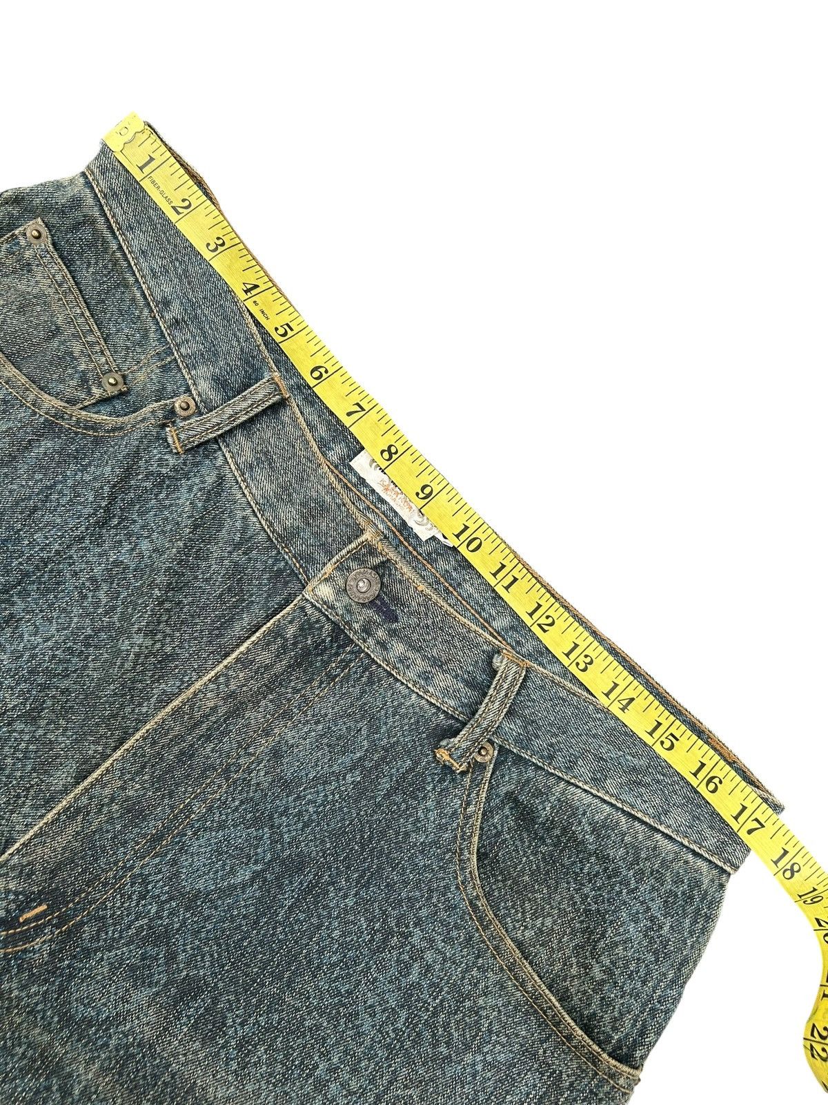 Kapital Karakuri Tamashii Embroidered Japanes Snake Skin Denim Jeans Size US 35 - 18 Thumbnail