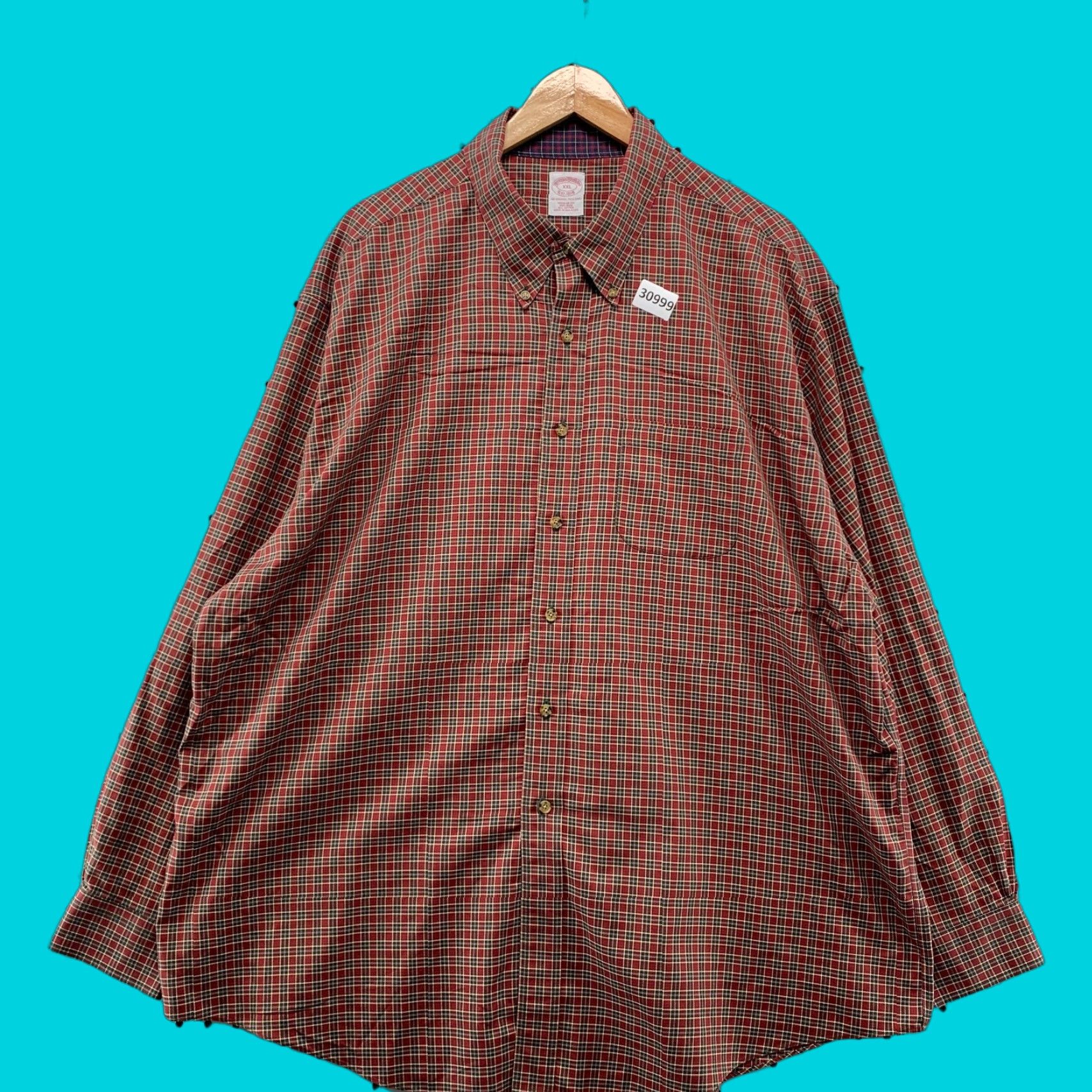 Brooks Brothers Brooks Brothers Button-Down Shirt Mens 2XL Red Plaid Long Sleeve Cotton Button-Up Shirt 28X33.5 Size US XXL / EU 58 / 5 - 1 Thumbnail