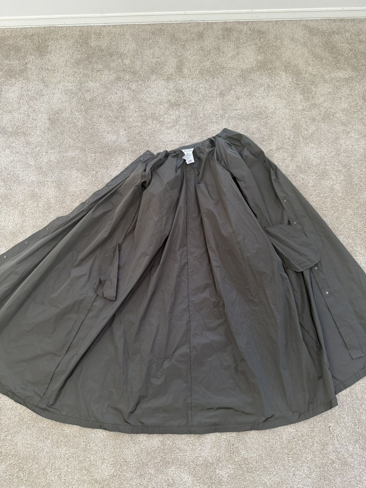 Max Mara Max Mara Studio Black Midi Coat – Balloon Sleeves Size XL / US 12-14 / IT 48-50 - 8 Thumbnail