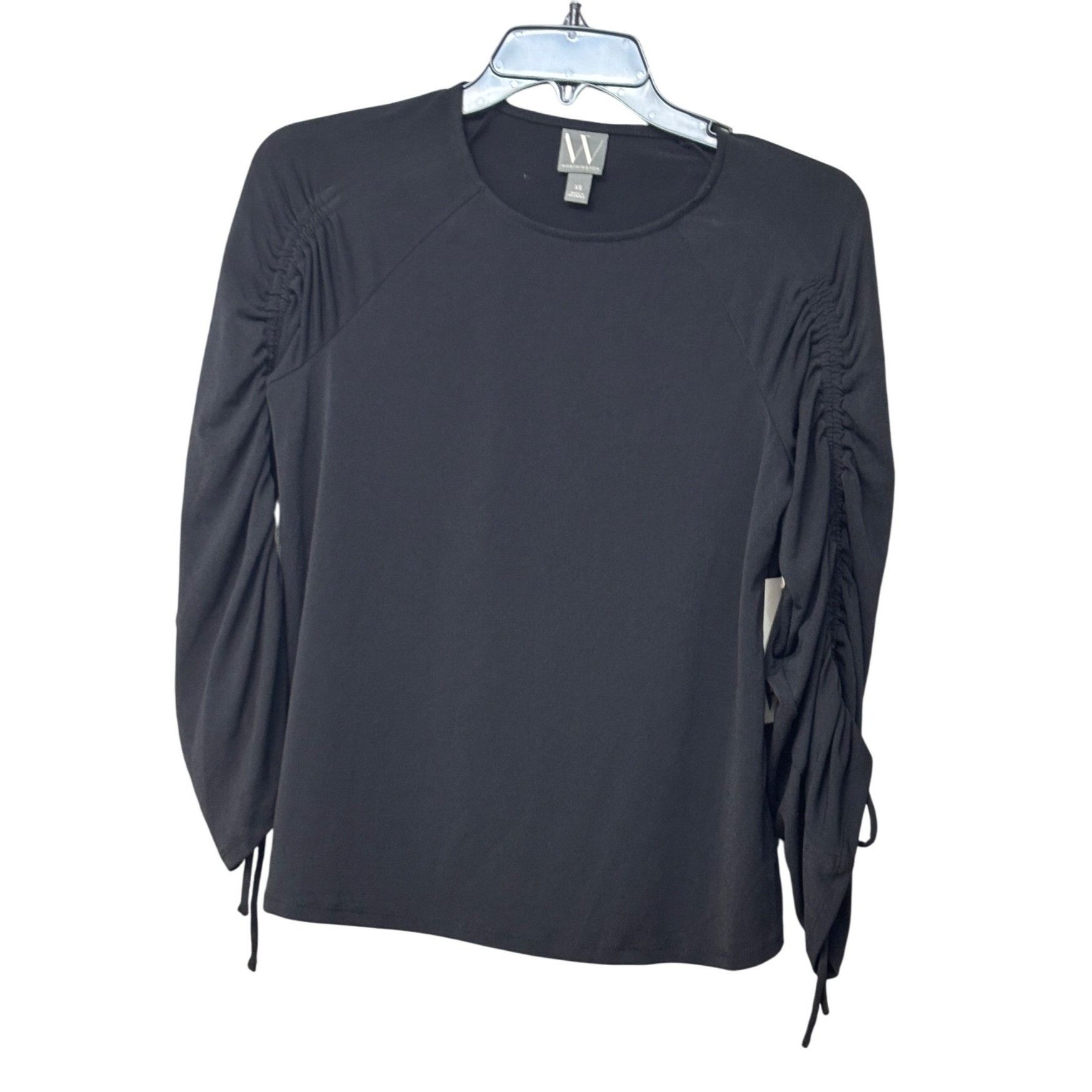 Worthington Worthington Women’s Tie-ruched Reglan sleeve Jersey Blouse, Size XS / US 0-2 / IT 36-38 - 4 Thumbnail