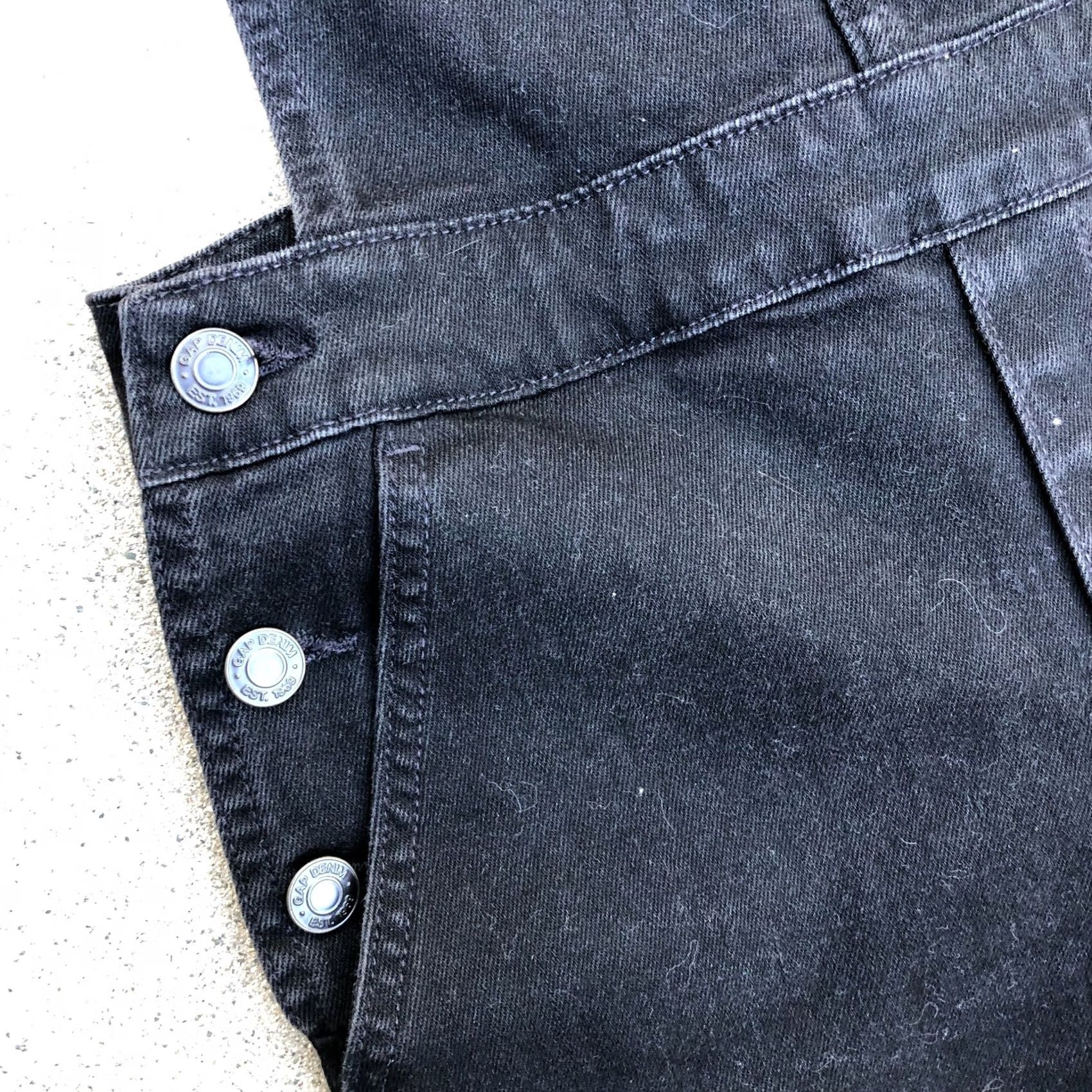 Gap GAP 1969 Denim Overalls Women's 27/P One Piece Black Jean Straight Denim Overalls Womens 27P Black GAP 1969 One Piece Overalls Women Size 27" / US 4 / IT 40 - 4 Thumbnail