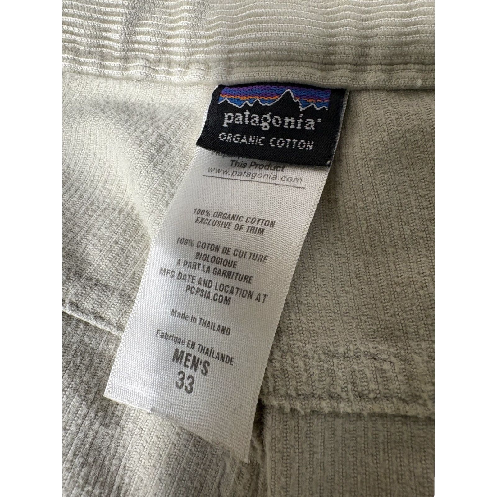 Patagonia Patagonia Pants Mens 33x30 Corduroy Beige Regular Workwear Size US 33 - 5 Thumbnail