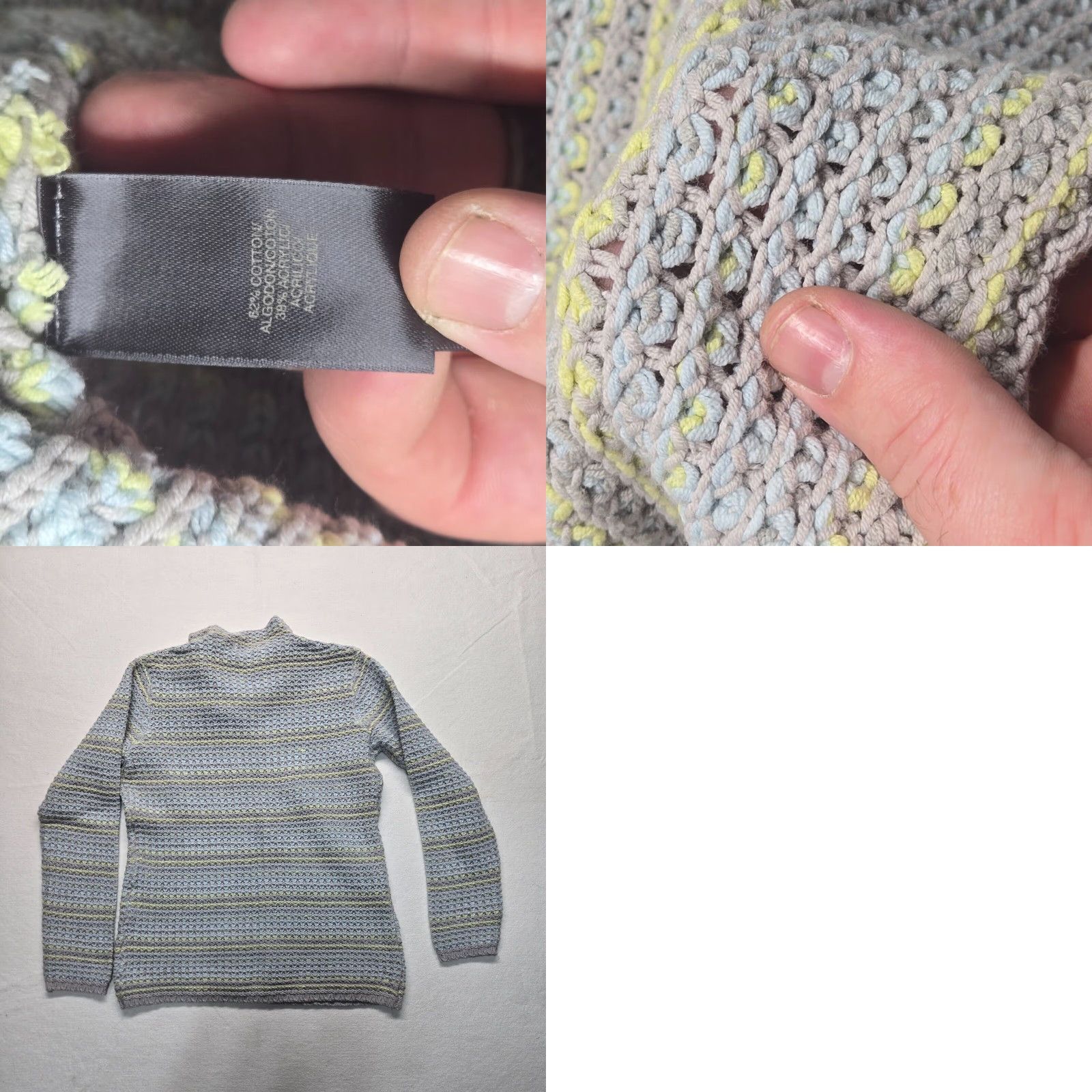 Liz Claiborne Liz Claiborne Sweater Shirt (Top) Long Sleeve M Gray Knit V-Neck Glitter - Classic Elegant Holiday Sparkle, Modern, All Seasons - Women, Regular Fit Size M / US 6-8 / IT 42-44 - 8 Thumbnail