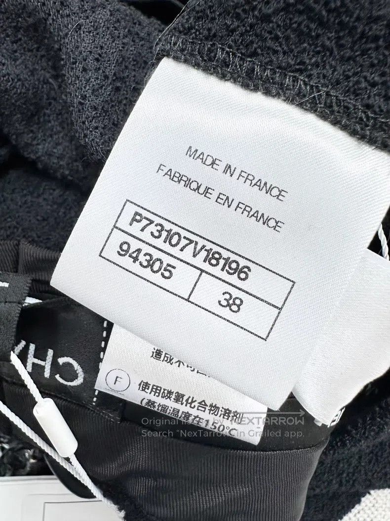 Chanel Chanel Black water-matched ripple silver sequin embroidery Size 25" / US 0 / IT 36 - 6 Thumbnail