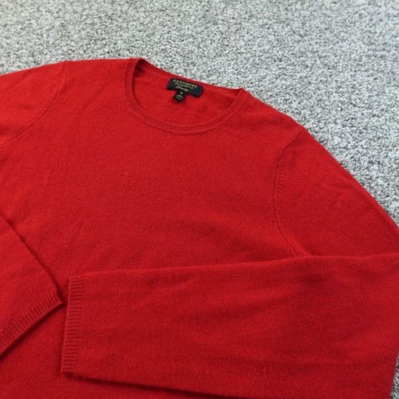 Charter Club Charter Club Sweater Womens M Red Cashmere Crewneck Knit Pullover Casual Solid Light-Weight Warm, Long Sleeve, Classic Theme Size M / US 6-8 / IT 42-44 - 2 Thumbnail