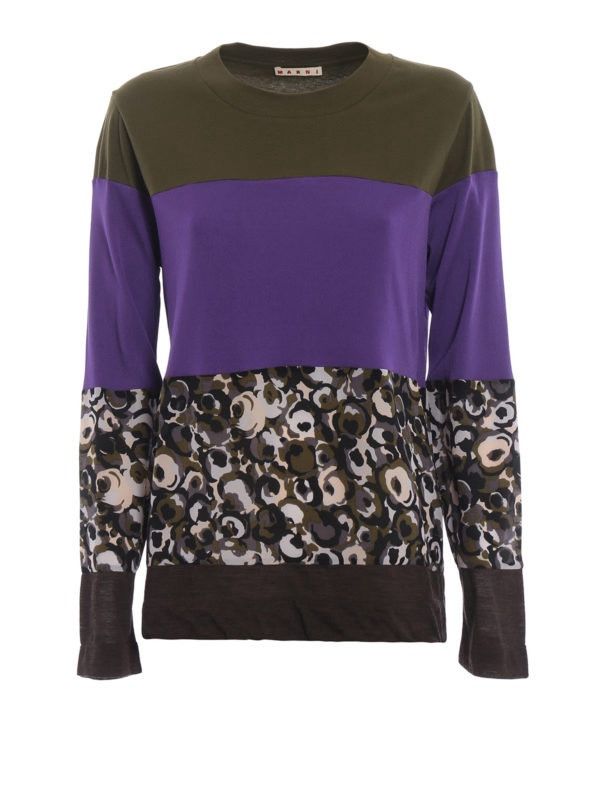 Marni Marni Colour Block Panelled Long Sleeve T-shirt RRP 350$ Size M / US 6-8 / IT 42-44 - 2 Thumbnail
