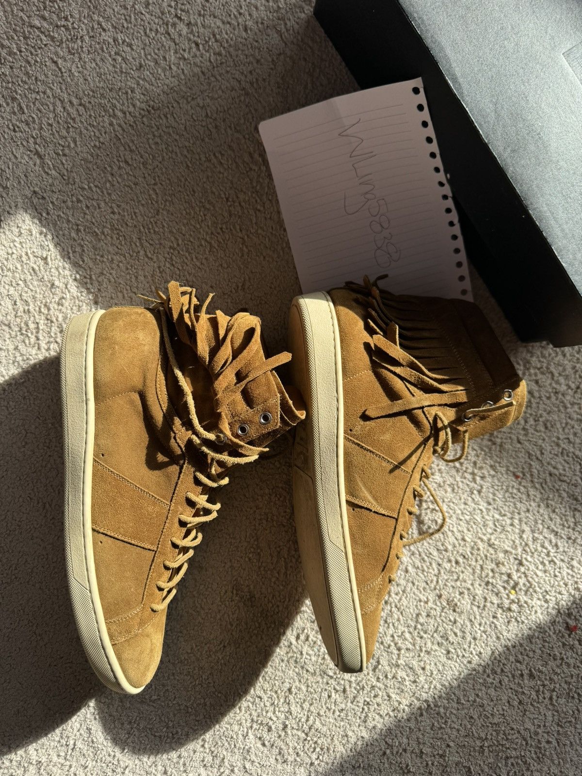 Saint Laurent Paris Vinatage Saint Laurent Fringe Trainer sneaker Size US 11 / EU 44 - 2 Thumbnail