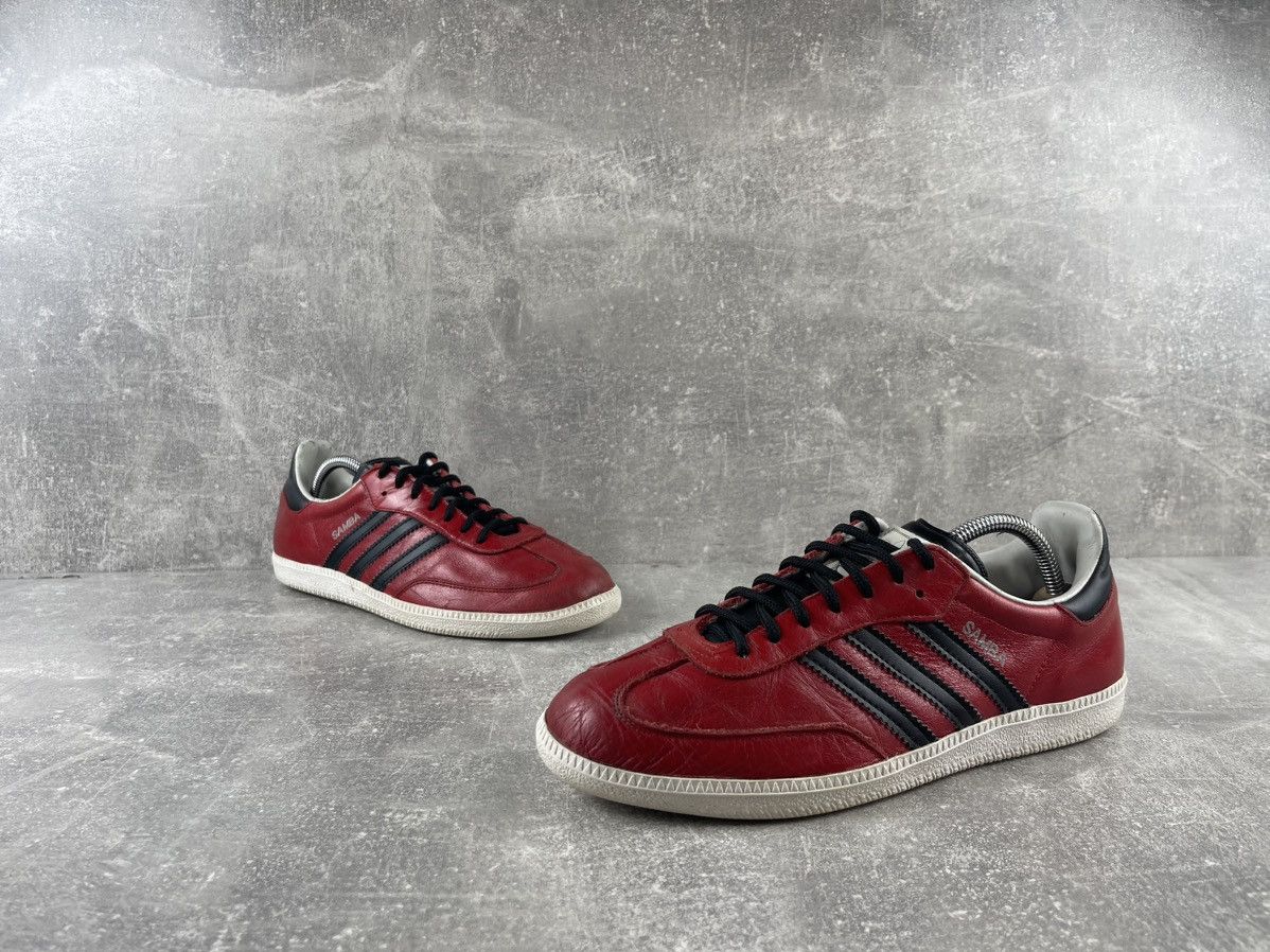 Adidas Adidas Vintage Rare Samba OG PRB Red Black Leather Sneakers Size US 8.5 / EU 41-42 - 4 Thumbnail