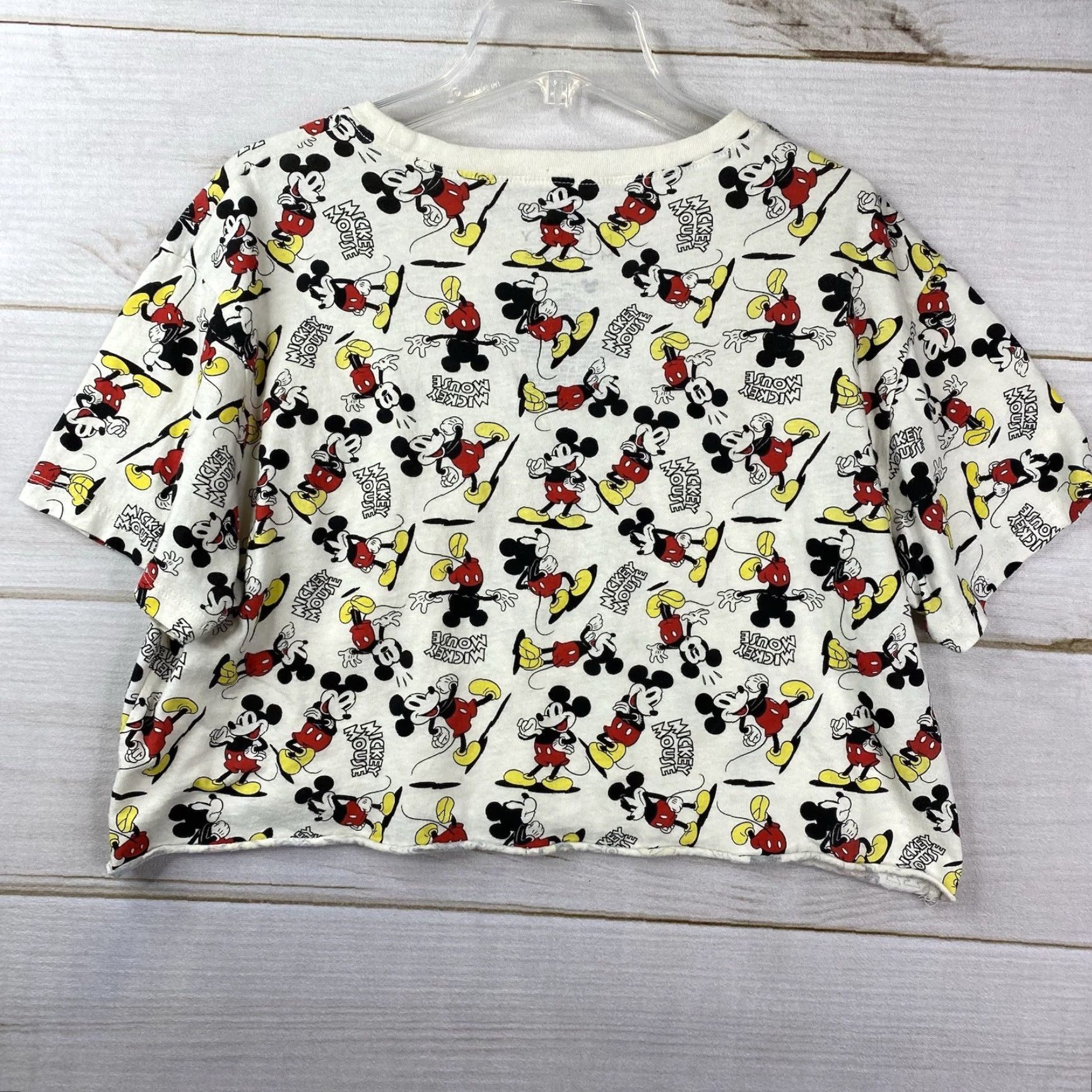 Disney Disney Mickey Mouse Tee Shirt Womens L Crop Top All Over Print Short Sleeve Size L / US 10 / IT 46 - 6 Thumbnail