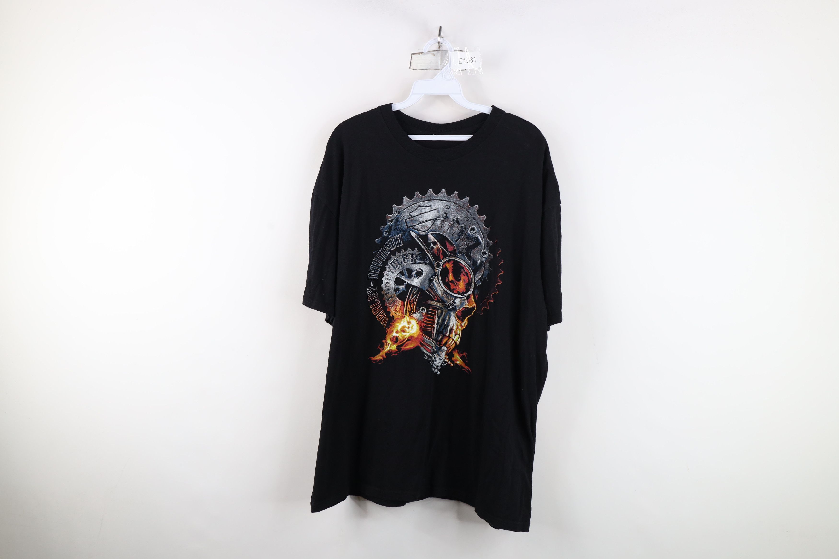 Harley Davidson Vintage Y2K Harley Davidson Gear Head Skull T-Shirt Black Size US L / EU 52-54 / 3 - 1 Thumbnail