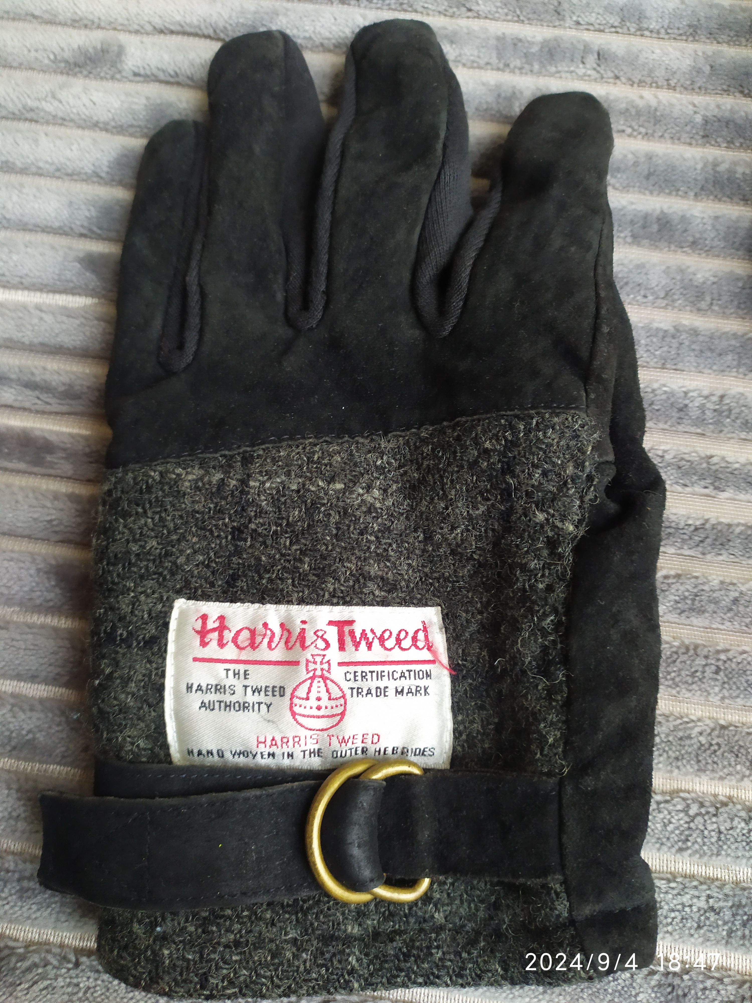 Harris Tweed × Vintage Vintage Harris Tweed cap hat Glove Size ONE SIZE - 4 Thumbnail