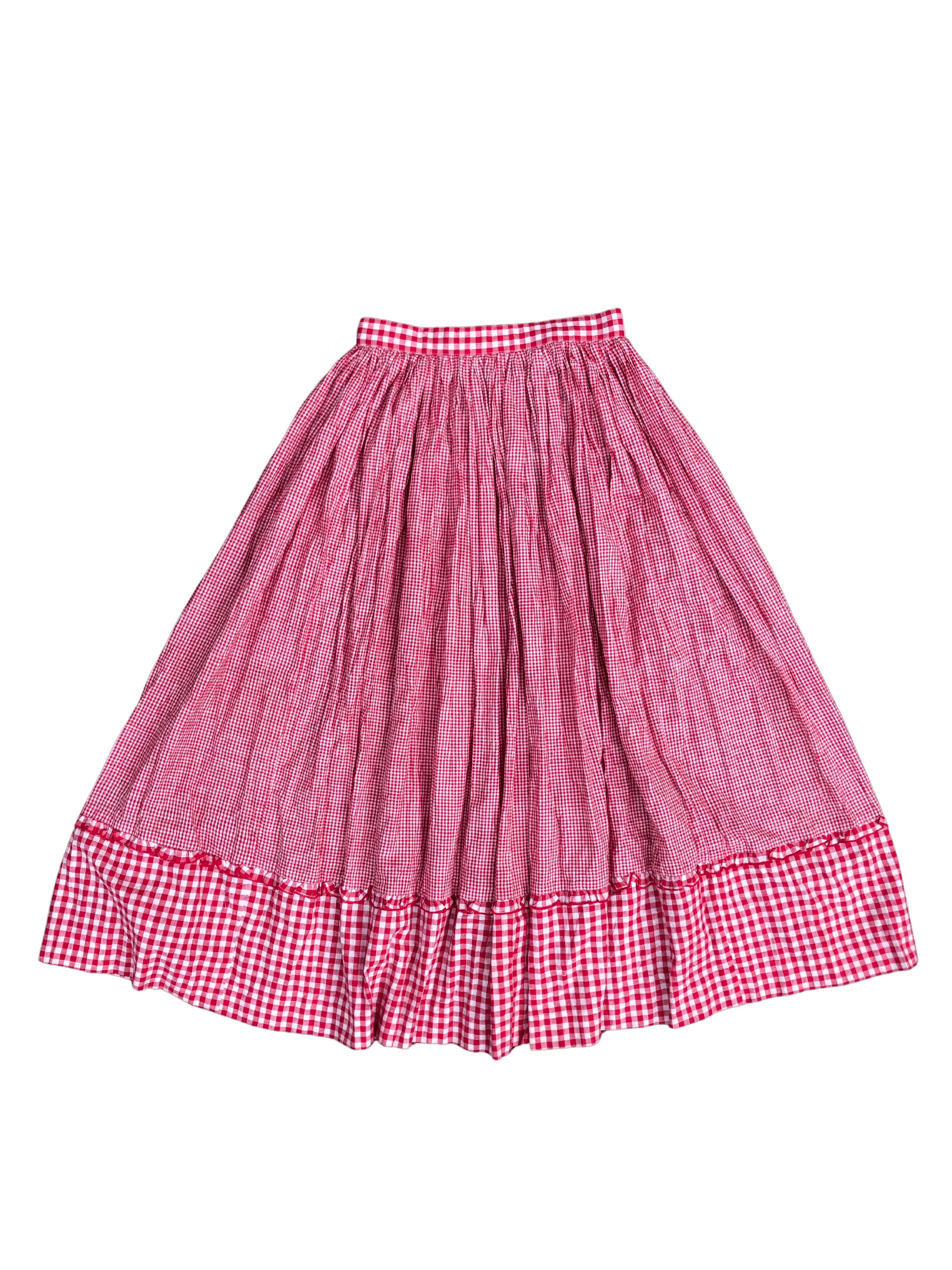 Japanese Brand Vintage 80s Atsuki onishi Gingham skirt Size 26" / US 2 / IT 38 - 2 Thumbnail
