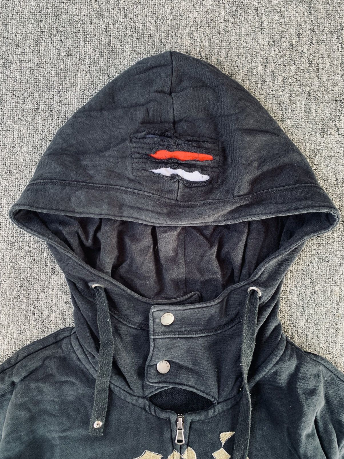 Japanese Brand Ask Enquired Mask Hoodie Distressed Poem Gothic Zip Jacket Size US L / EU 52-54 / 3 - 5 Thumbnail