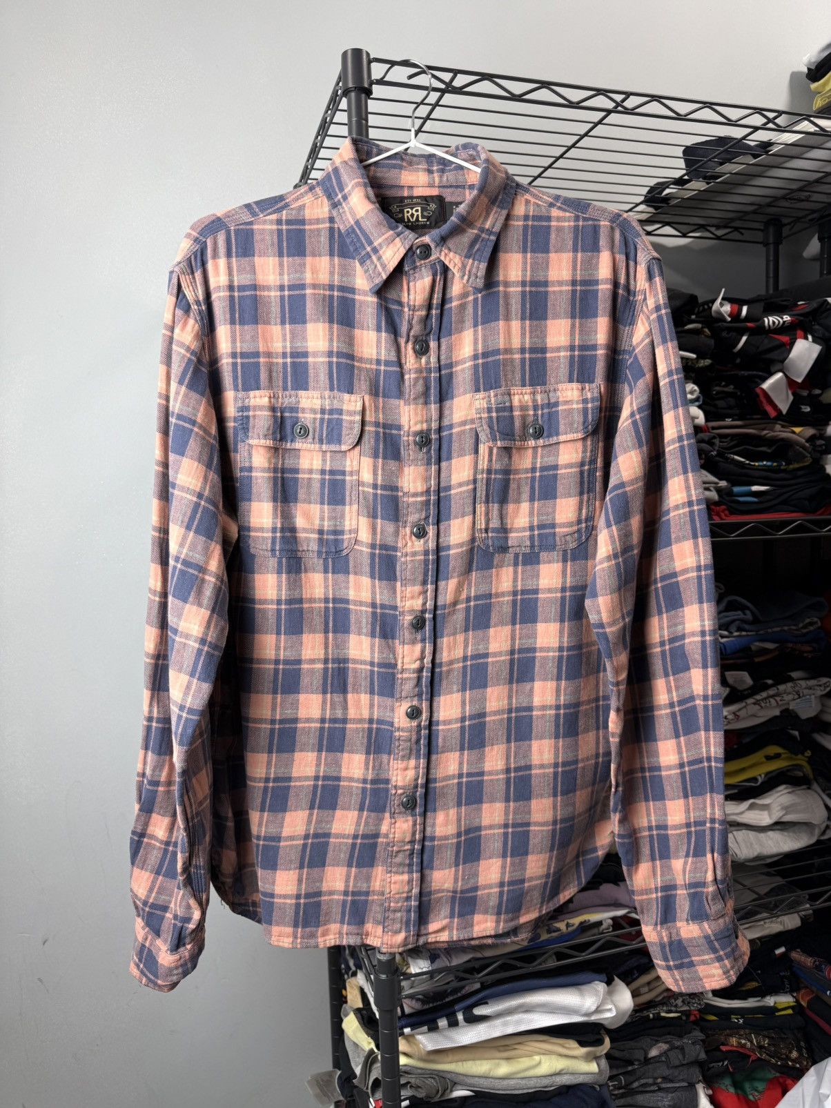RRL Ralph Lauren Vintage Double RL RRL Ralph Lauren Checkered Flannel Shirt Size US M / EU 48-50 / 2 - 1 Thumbnail