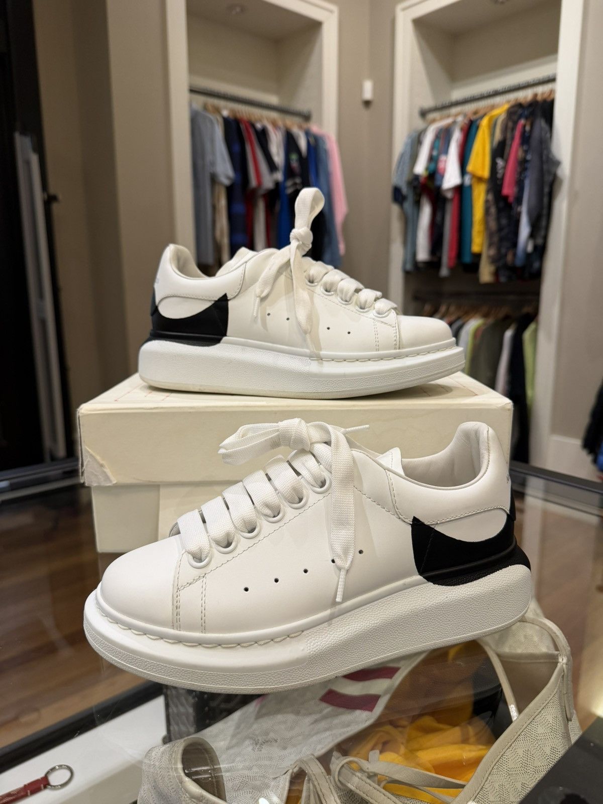 Alexander McQueen Alexander McQueen Oversized Sneakers - Black/White Heel Size US 5 / IT 35 - 2 Thumbnail