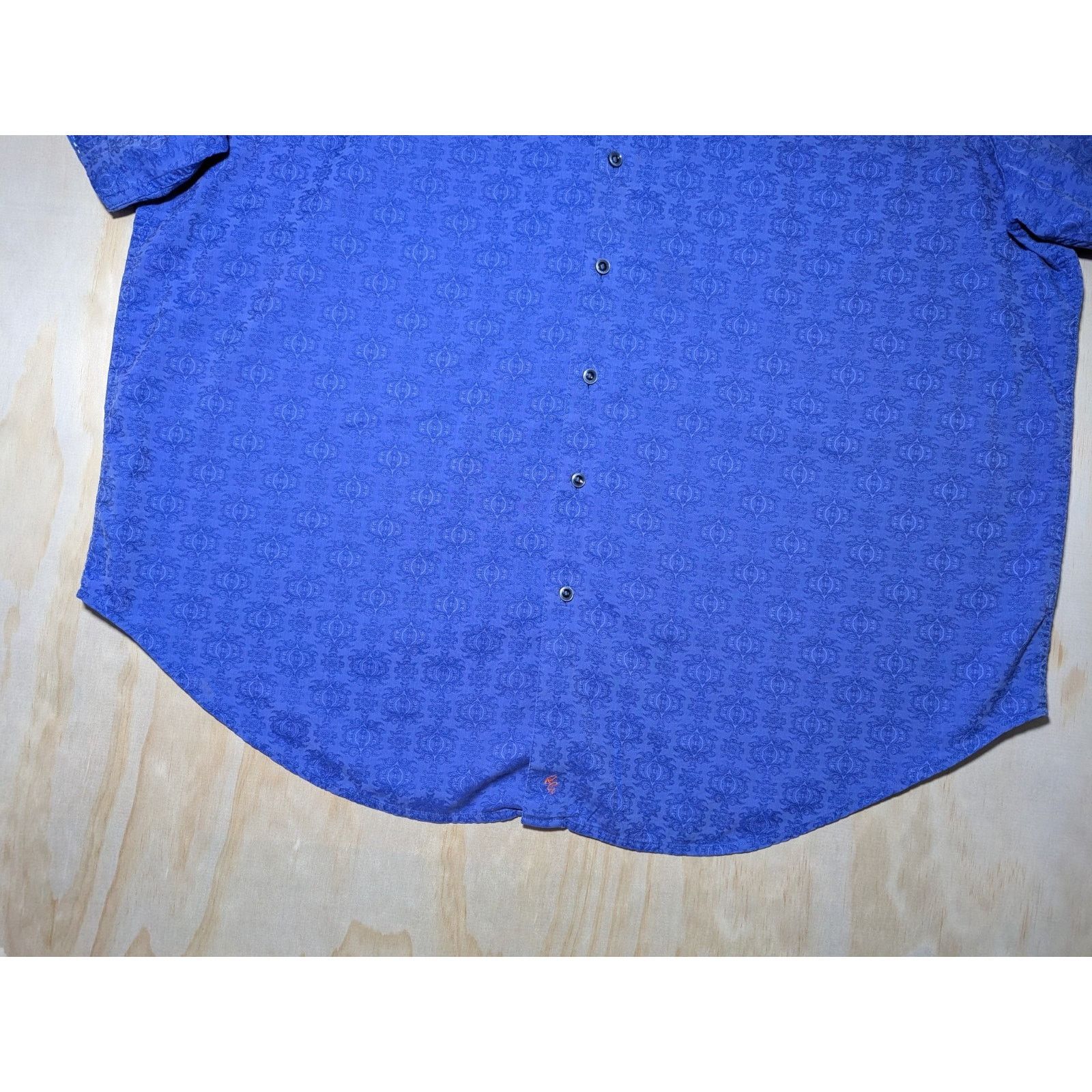 Robert Graham Robert Graham Men's 2XL Short Sleeve Button Down Shirt Blue Size US XXL / EU 58 / 5 - 2 Thumbnail
