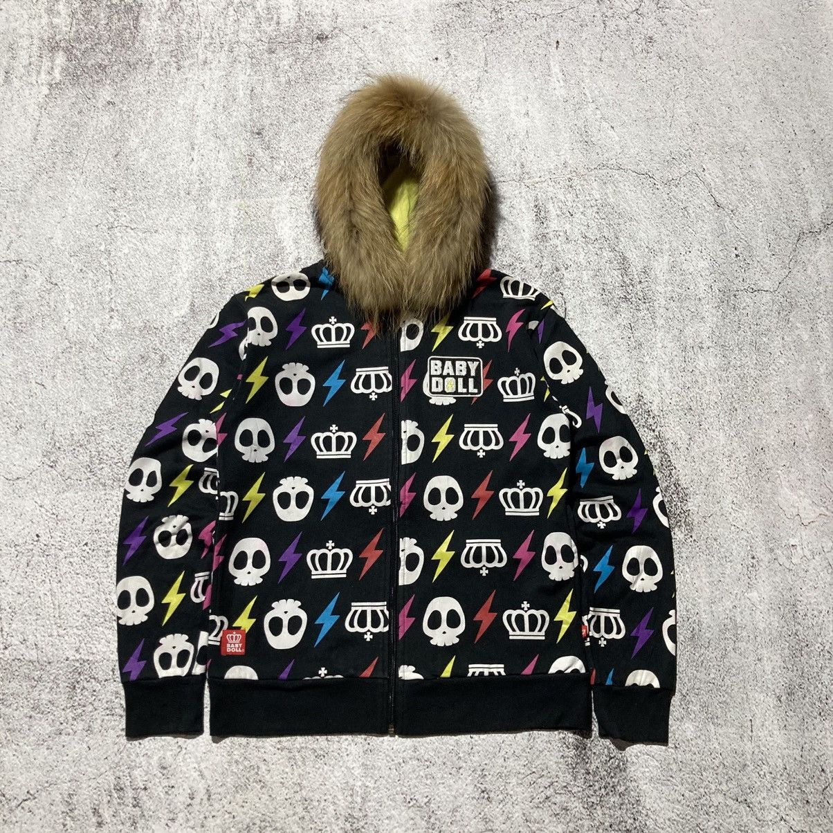 00s Japanese label fur knit hoodie パーカー Japanese Brand 2000's Over Fur Hoodie HBA LGB Style | Grailed
