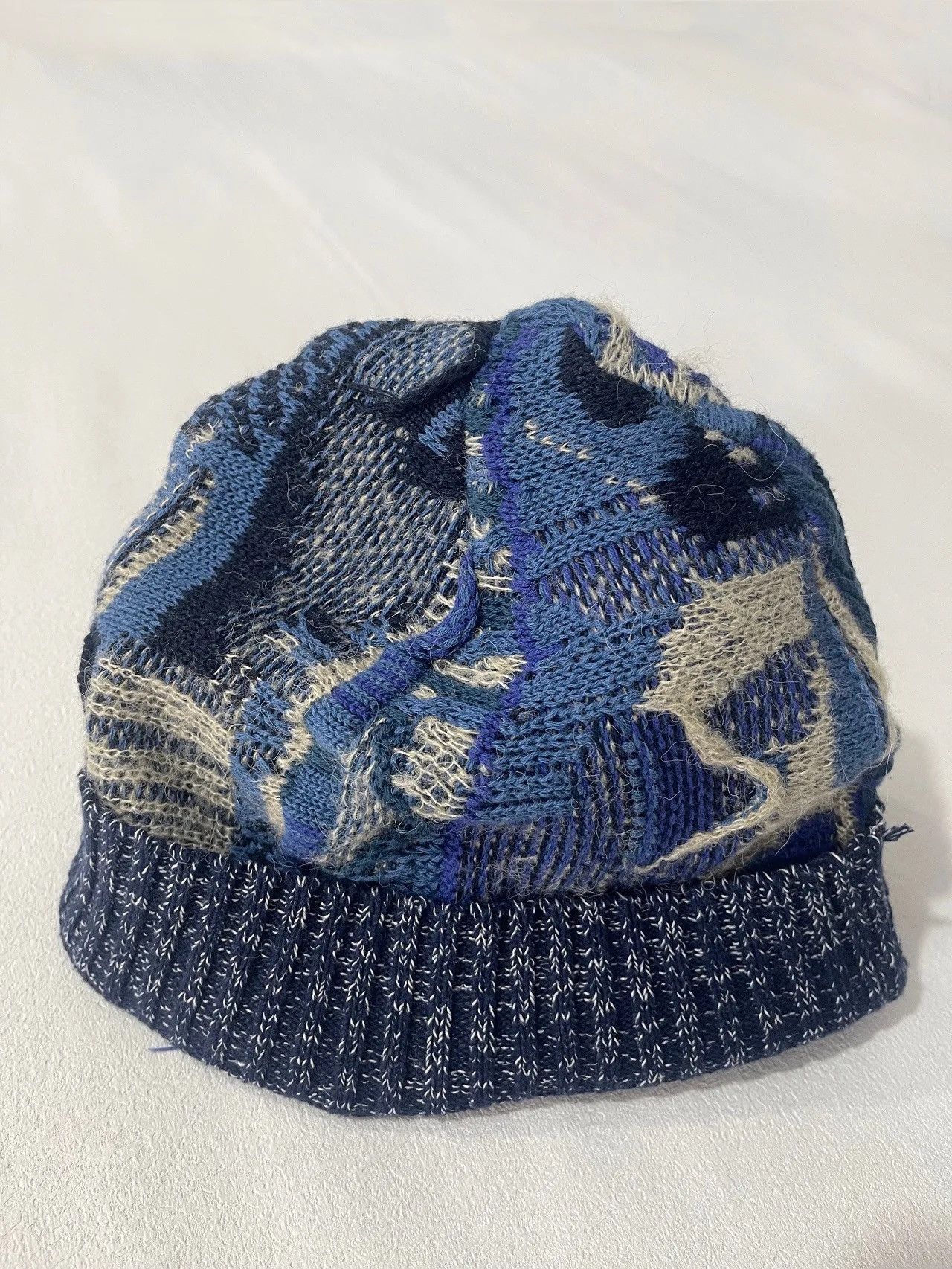 Designer × Vintage Handmade Vintage Patchwork Warm Winter Hat Cap Size ONE SIZE - 5 Thumbnail