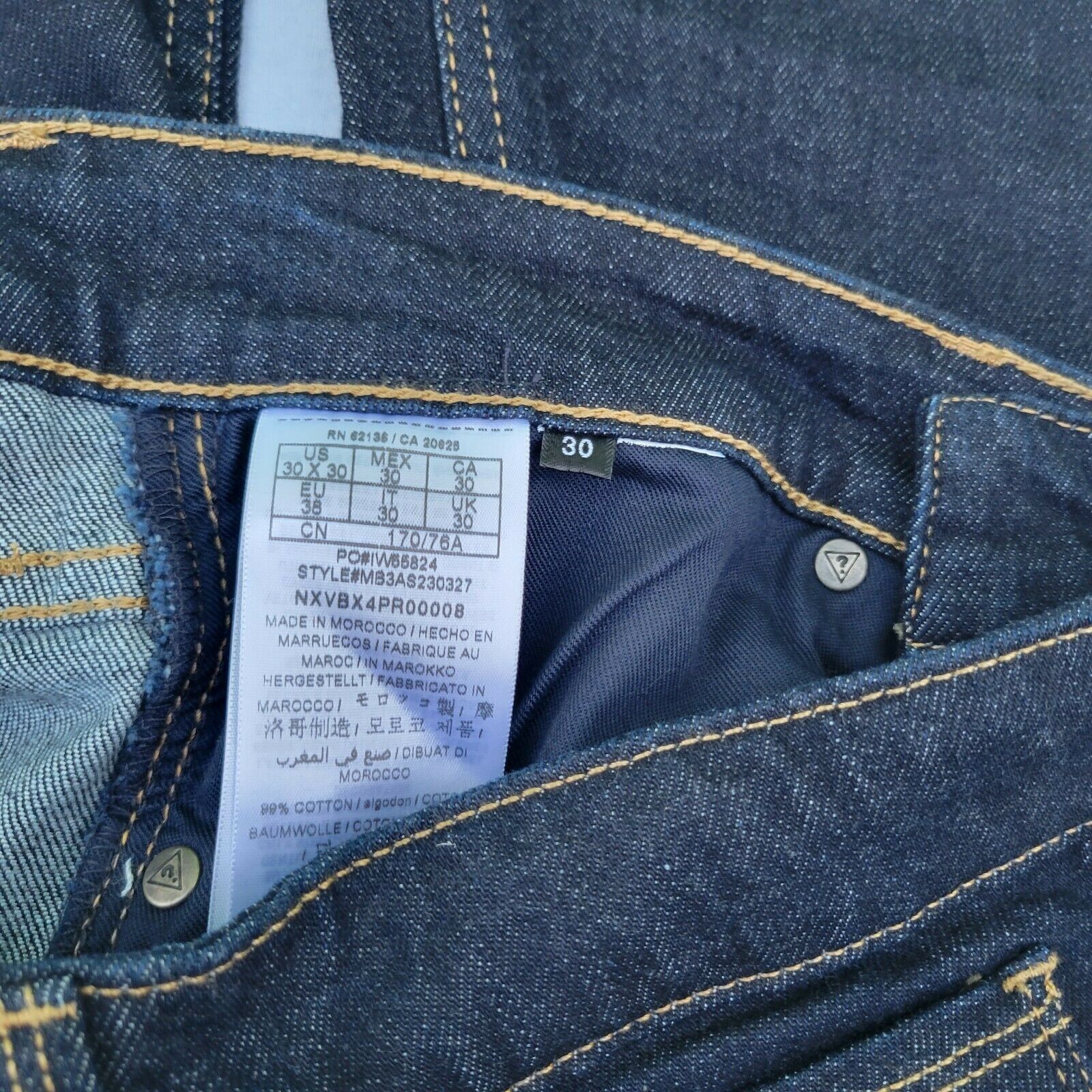 Guess Men's Guess Slim Tapered Jeans. 30x30. Blue. Size US 30 / EU 46 - 7 Thumbnail