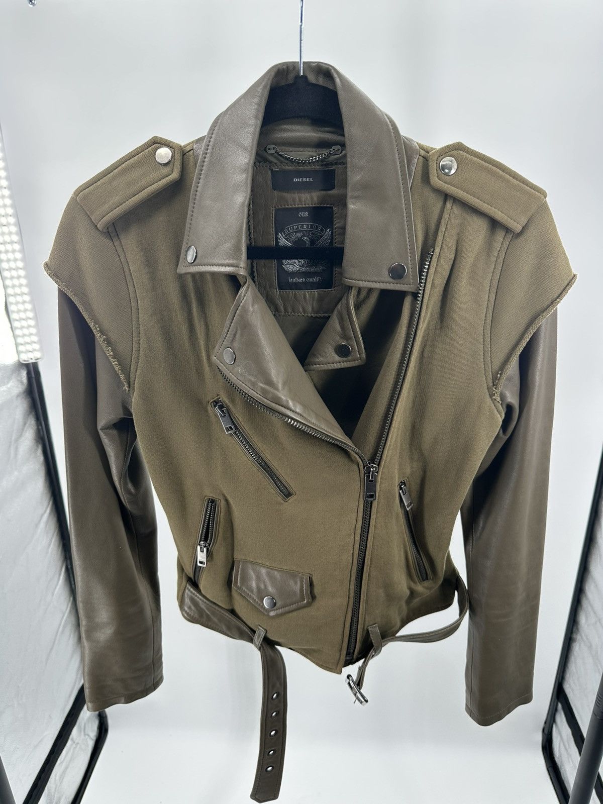 Diesel Diesel Leather Biker Jacket Size S / US 4 / IT 40 - 5 Thumbnail