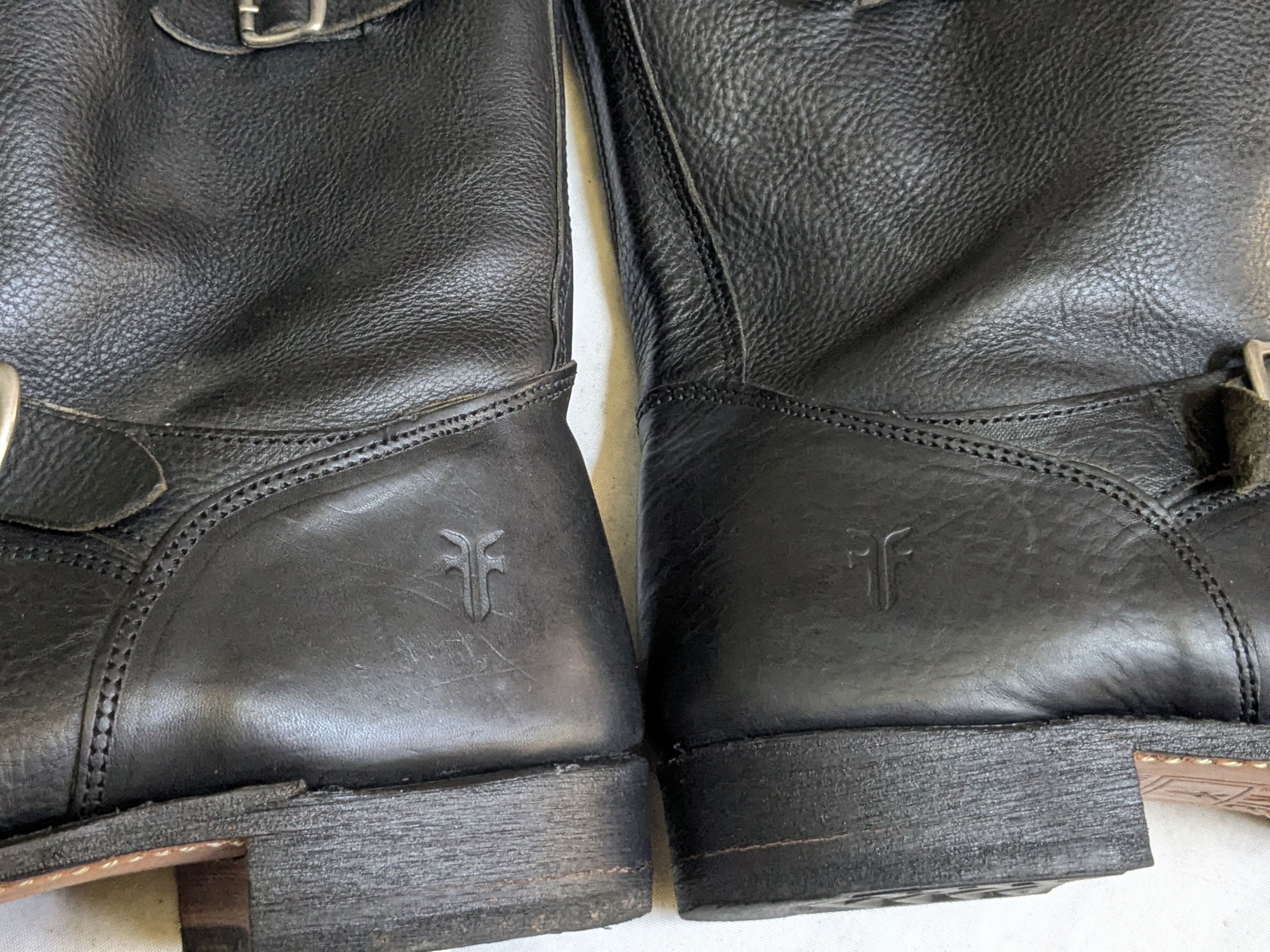 Frye Frye Engineer Boots Black 13 M Leather Buckle Strap USA Size US 13 / EU 46 - 5 Thumbnail