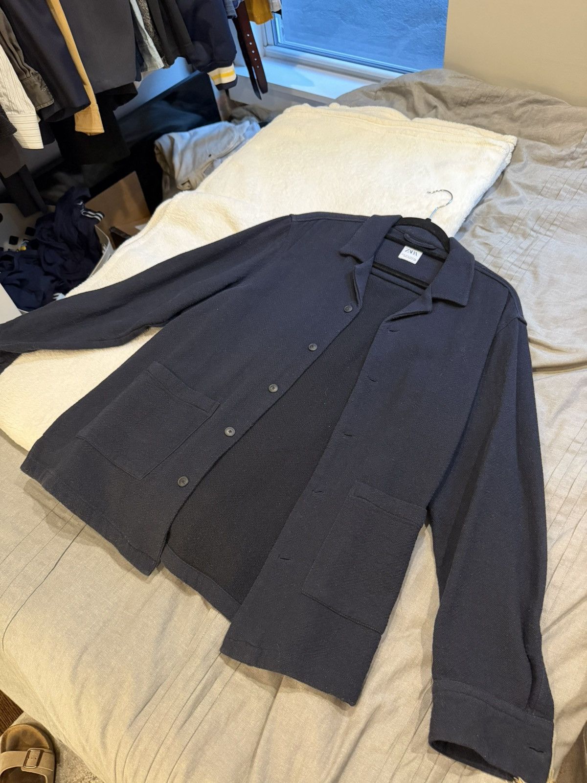 Zara Zara Navy Blue XL Chore Coat Size US XL / EU 56 / 4 - 1 Thumbnail