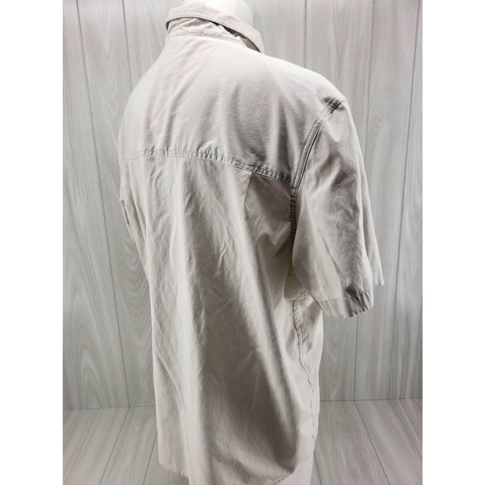 Vintage Field & Stream Fishing Button Down Shirt Light Khaki Men's XXL Size Khaki Button-Up Casual Breathing Short Sleeve 2XL Mens Size US XXL / EU 58 / 5 - 5 Thumbnail