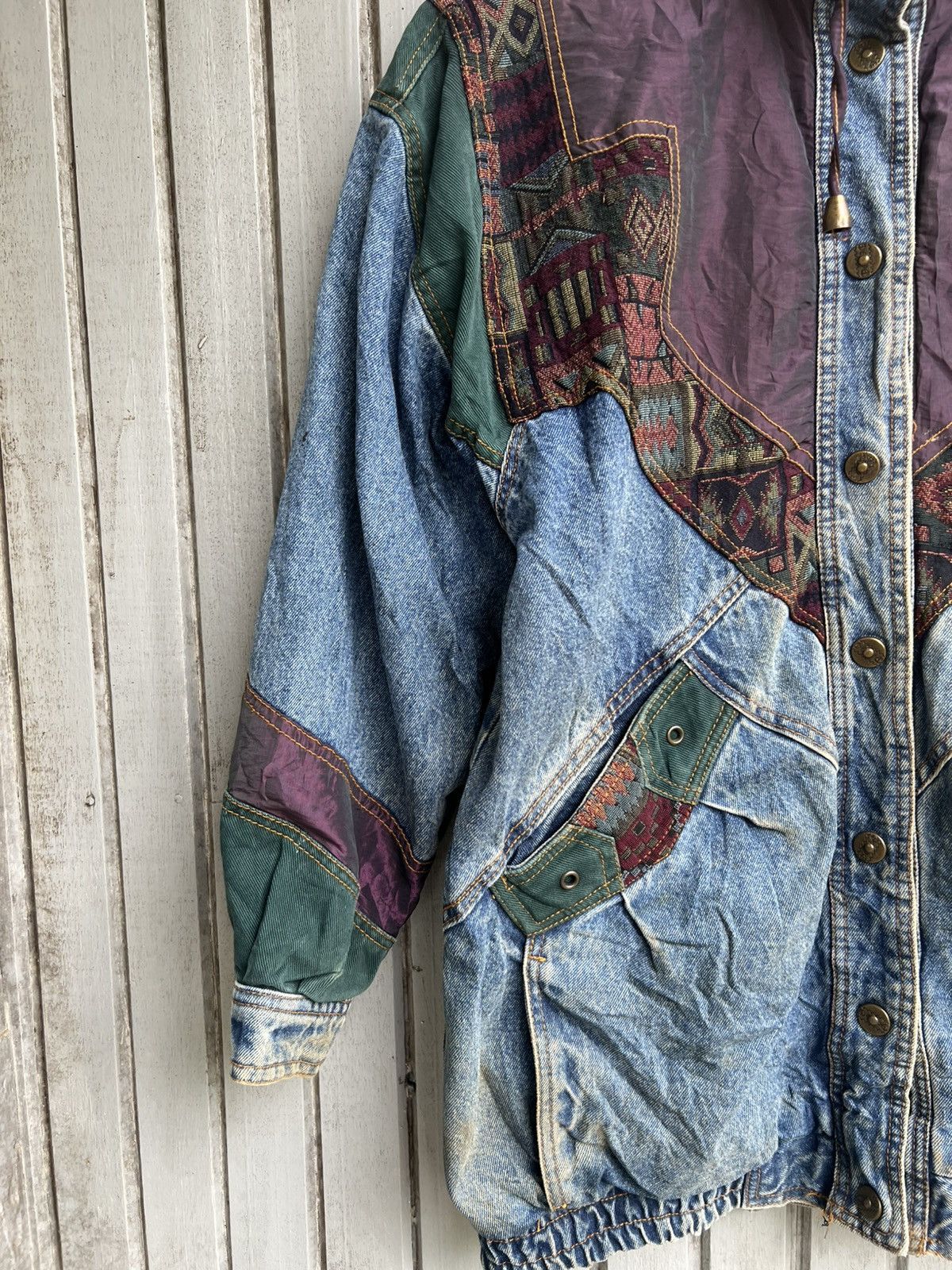 Current/Elliot × Japanese Brand Current seen pachwork denim jacket Size US M / EU 48-50 / 2 - 3 Thumbnail