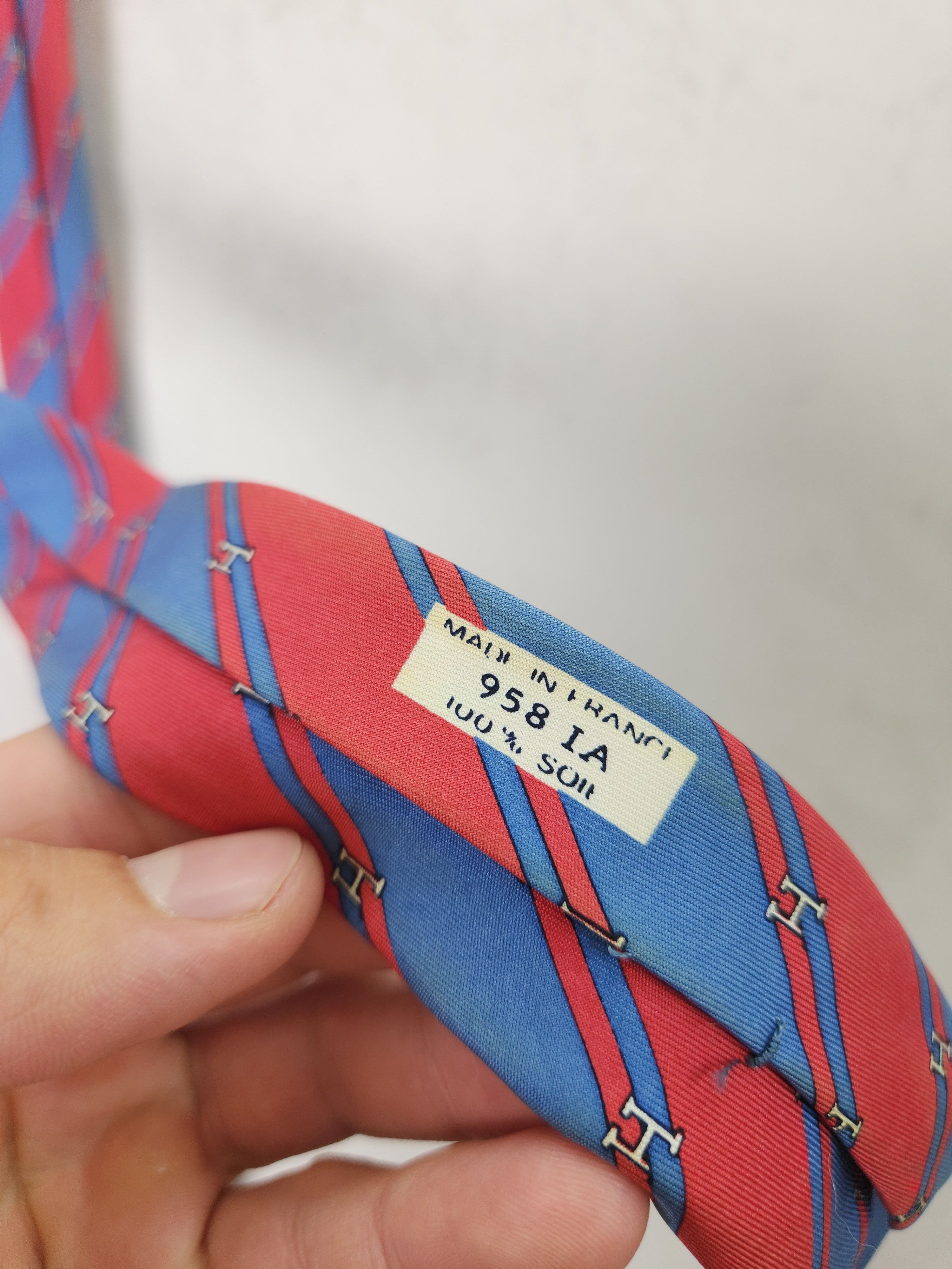 Hermes Vintage Hermes silk tie 958 IA Size ONE SIZE - 5 Thumbnail