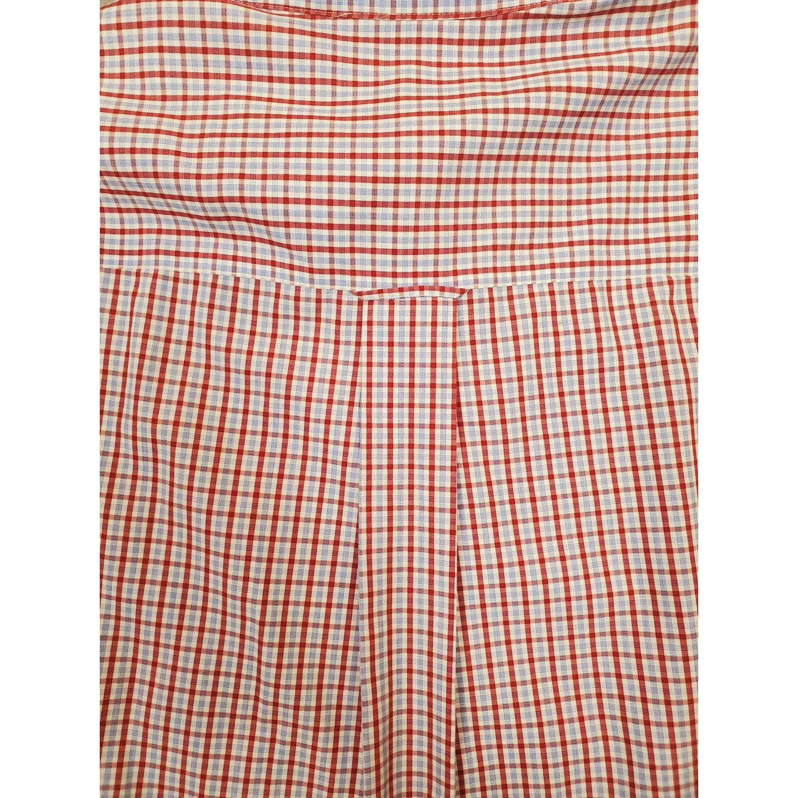 Enro Mens Enro XL Red White Blue Short Sleeve Poplin Cotton Shirt Size US XL / EU 56 / 4 - 5 Thumbnail